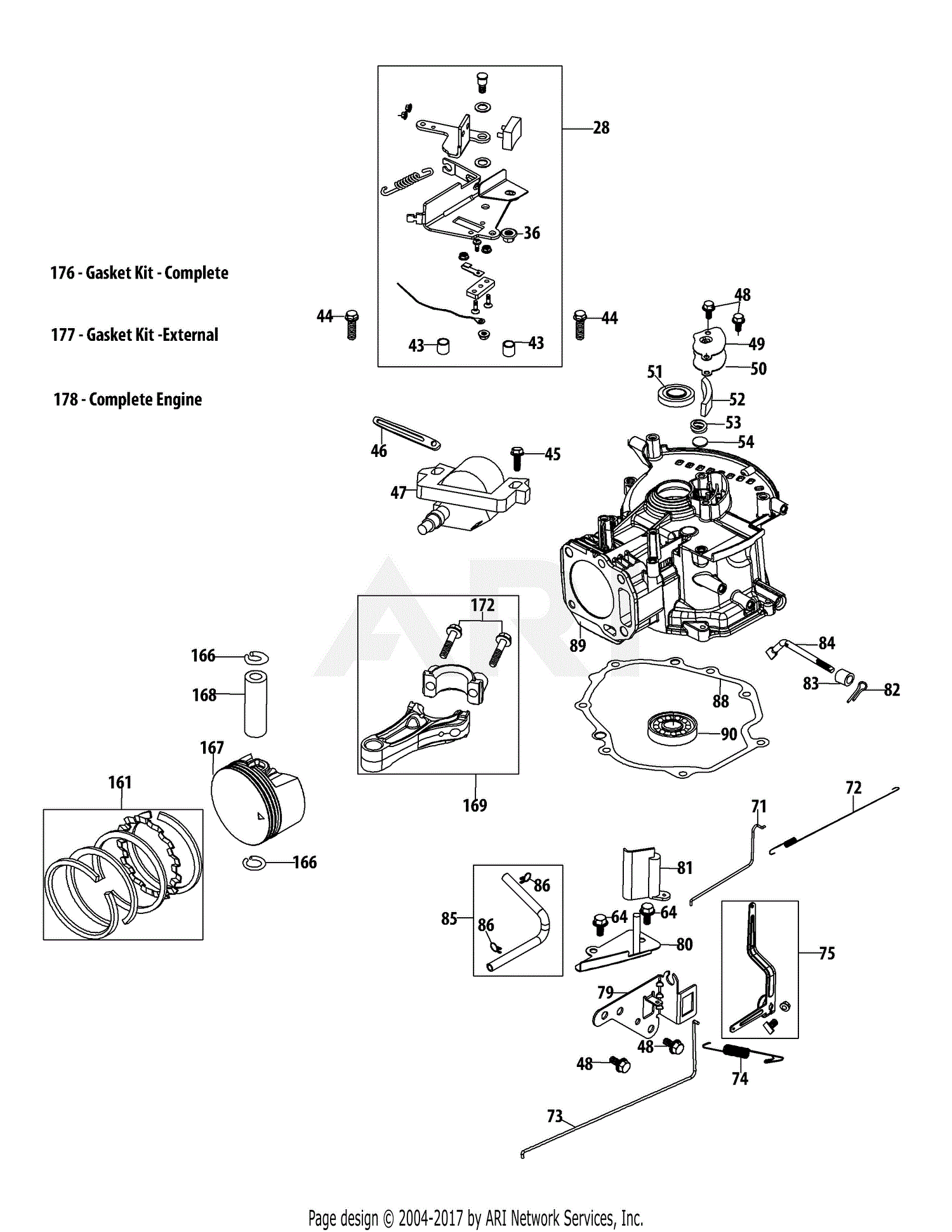 Mtd 12avb22j701  2014  Parts Diagram For 5x65ru Crankcase