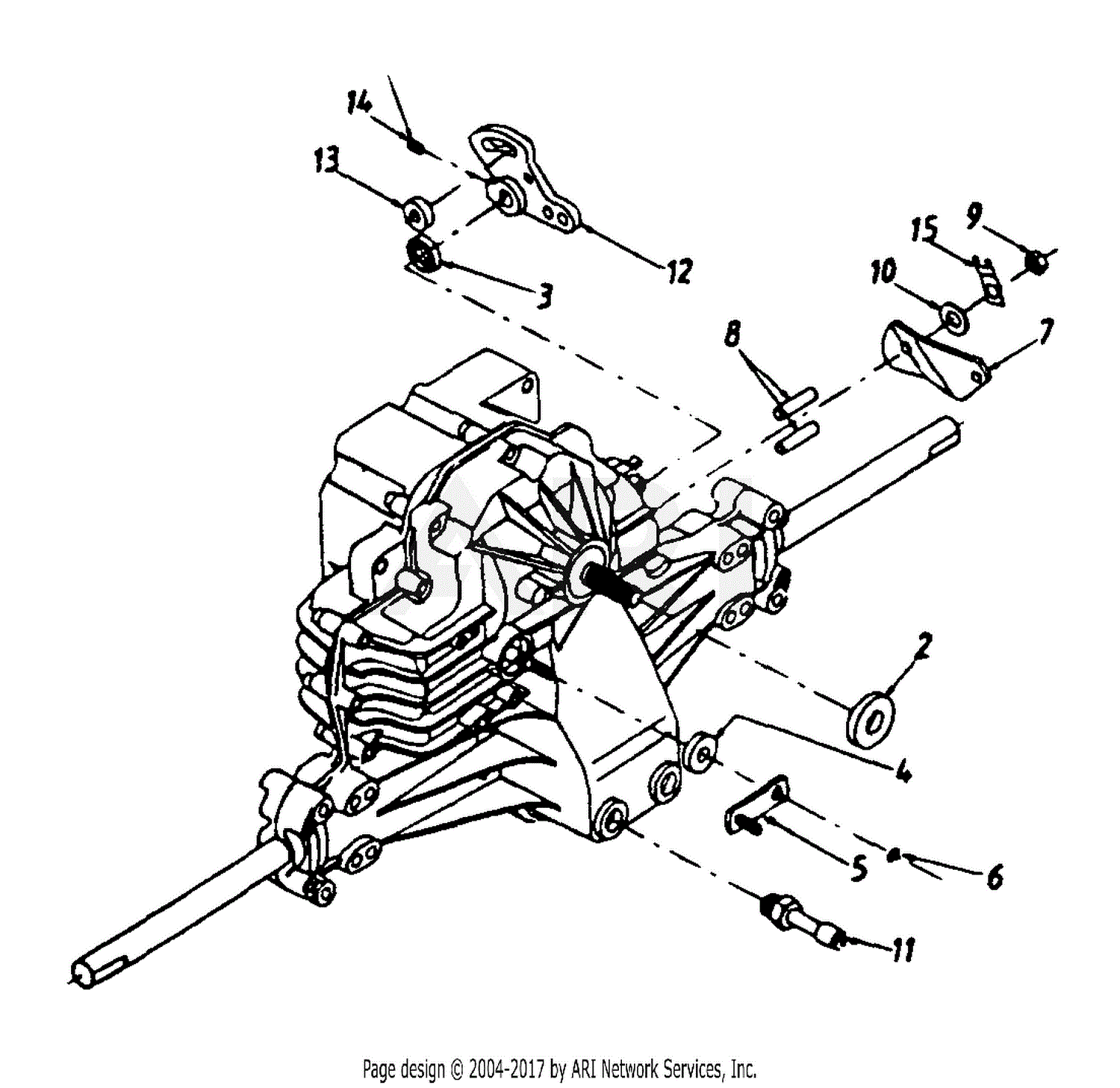 Mtd 13ax694g401 1997 Parts Diagram For Transmission Complete 2146