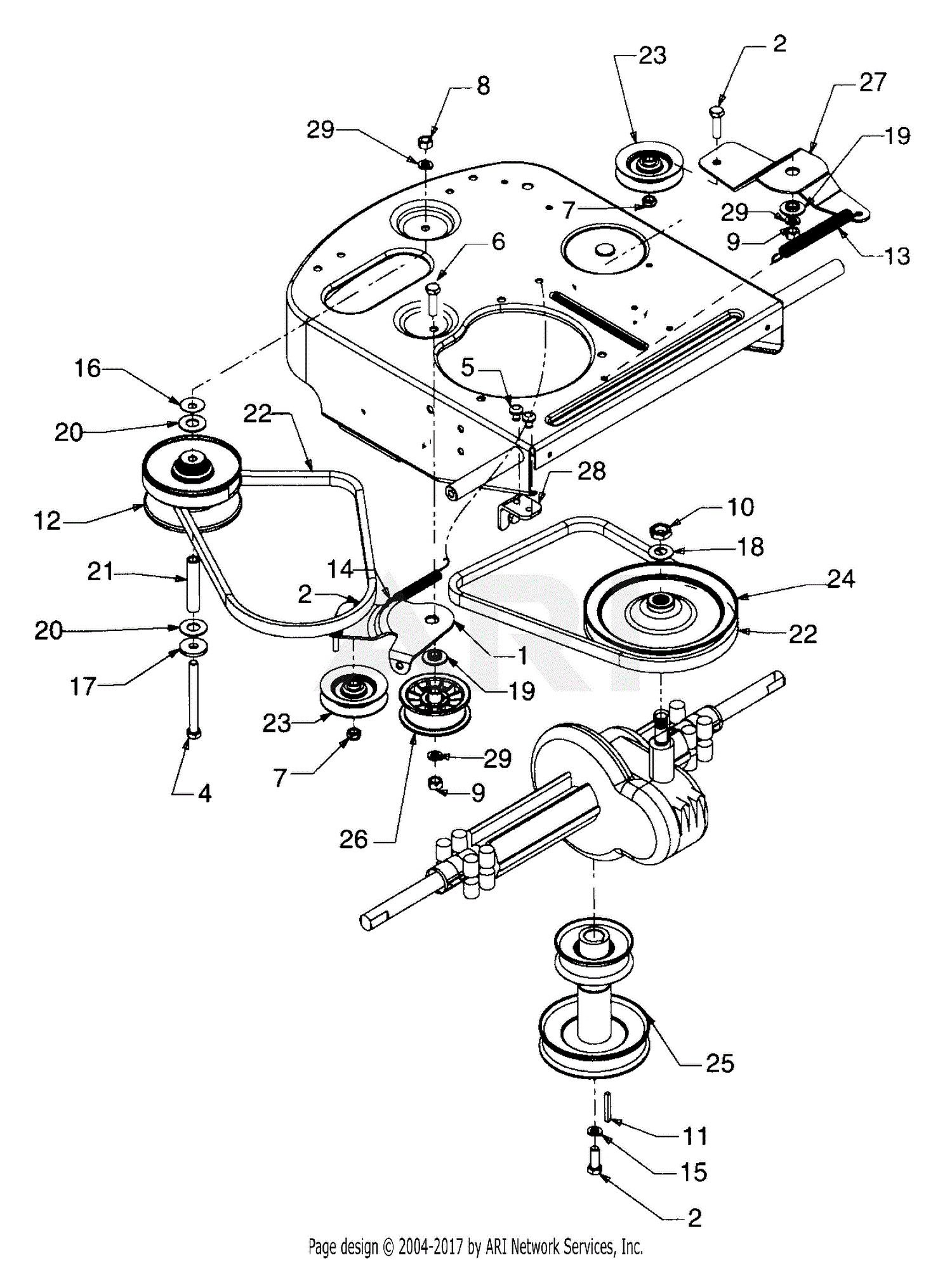 MTD 13B-325-401 (1999) Parts Diagram for Variable Drive