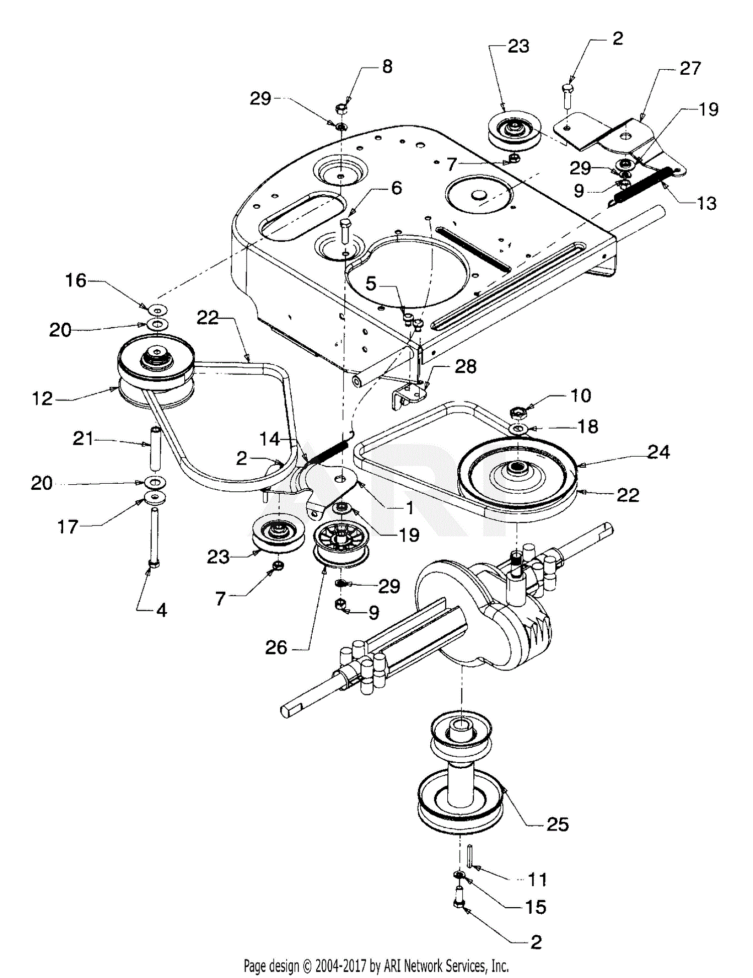 Mtd 13a 325 402 1999 Parts Diagram For Variable Drive