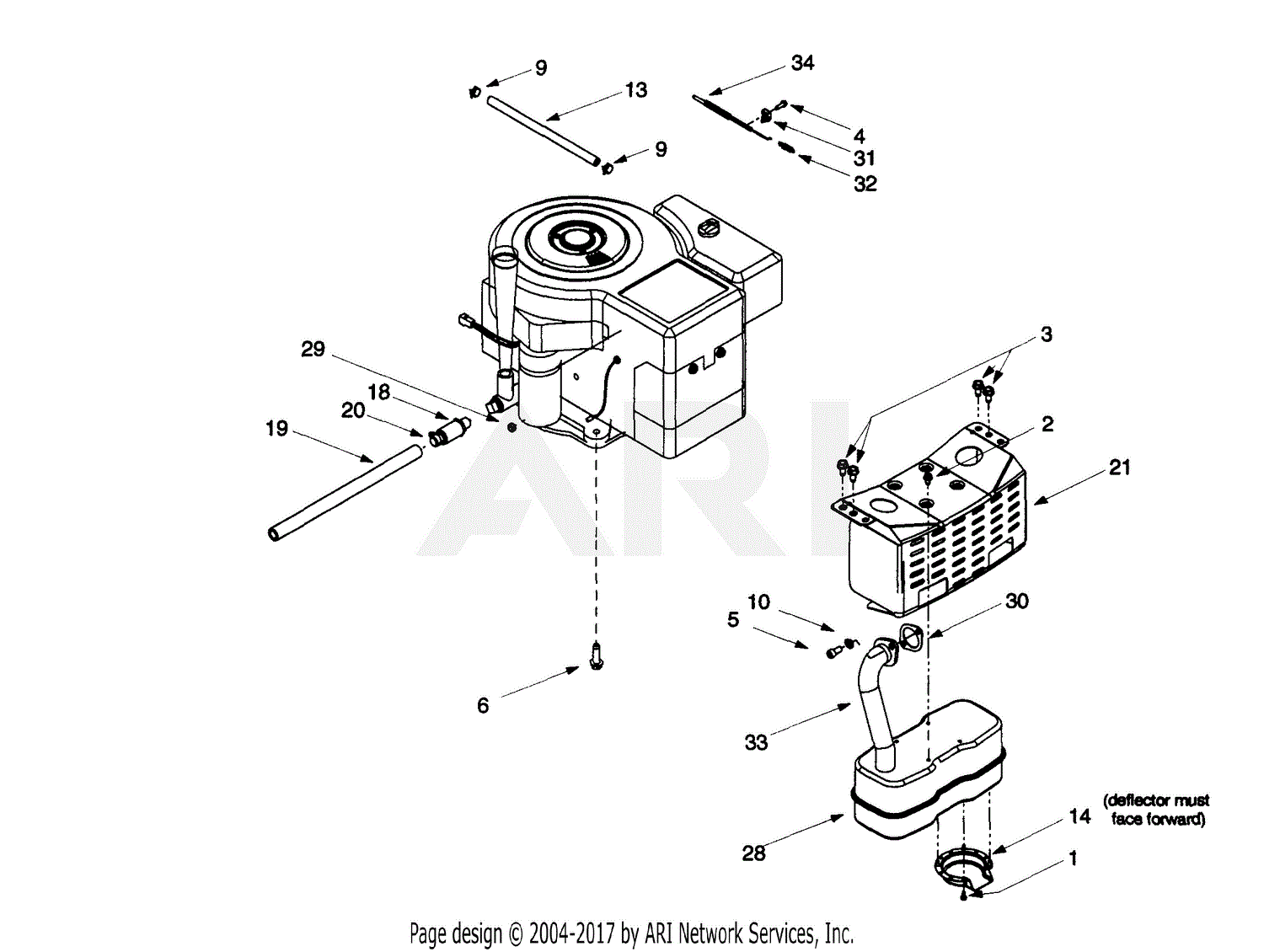 Mtd 13ax604g401  1999  Parts Diagram For Muffler  Engine