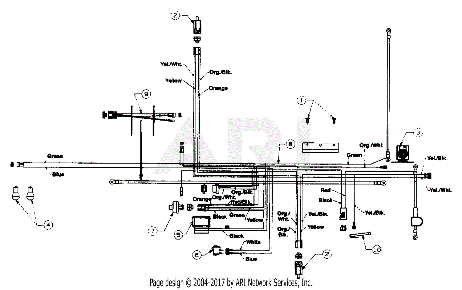 Mtd 13bx694g401 1999 Parts Diagram For Electrical 8217