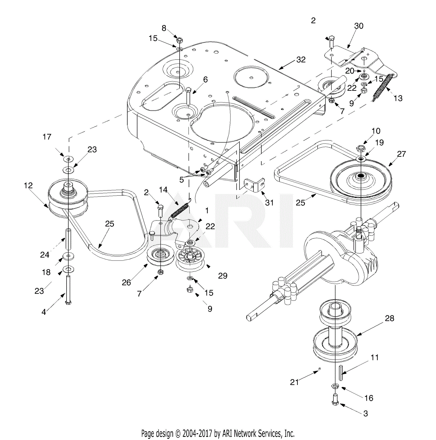 MTD 13A-328-402 (2000) Parts Diagram for Drive Assembly