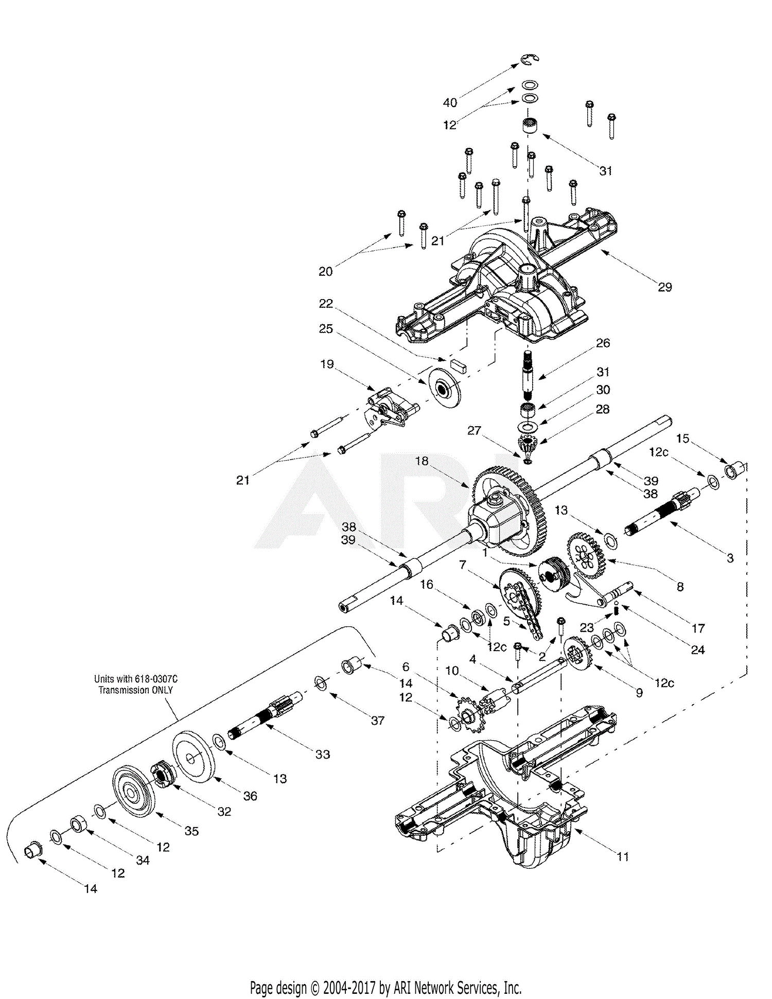 Mtd 13ak604g401  2000  Parts Diagram For Single Speed