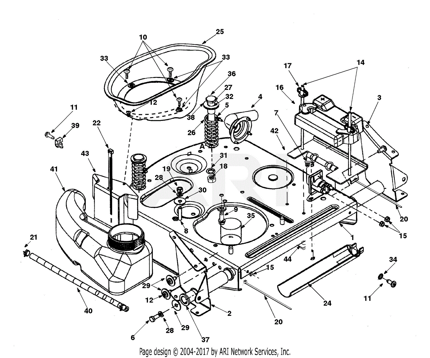 MTD 13A-325-402 (2001) Parts Diagram for Frame Assembly