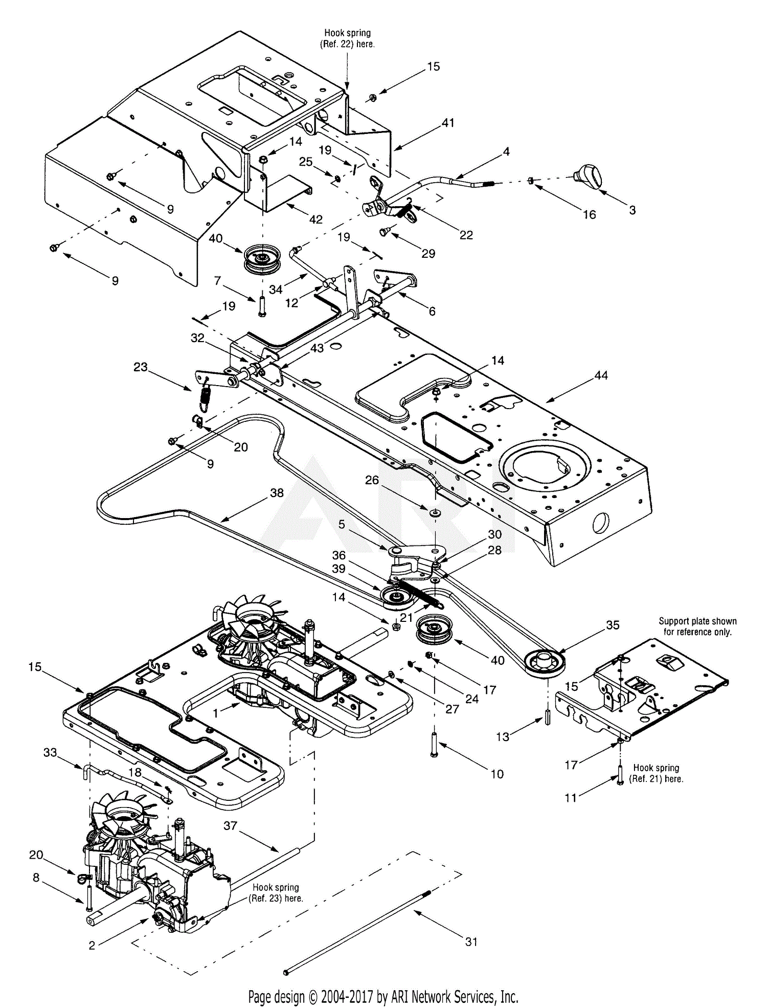 Mtd 13ad624g401  2001  Parts Diagram For Drive