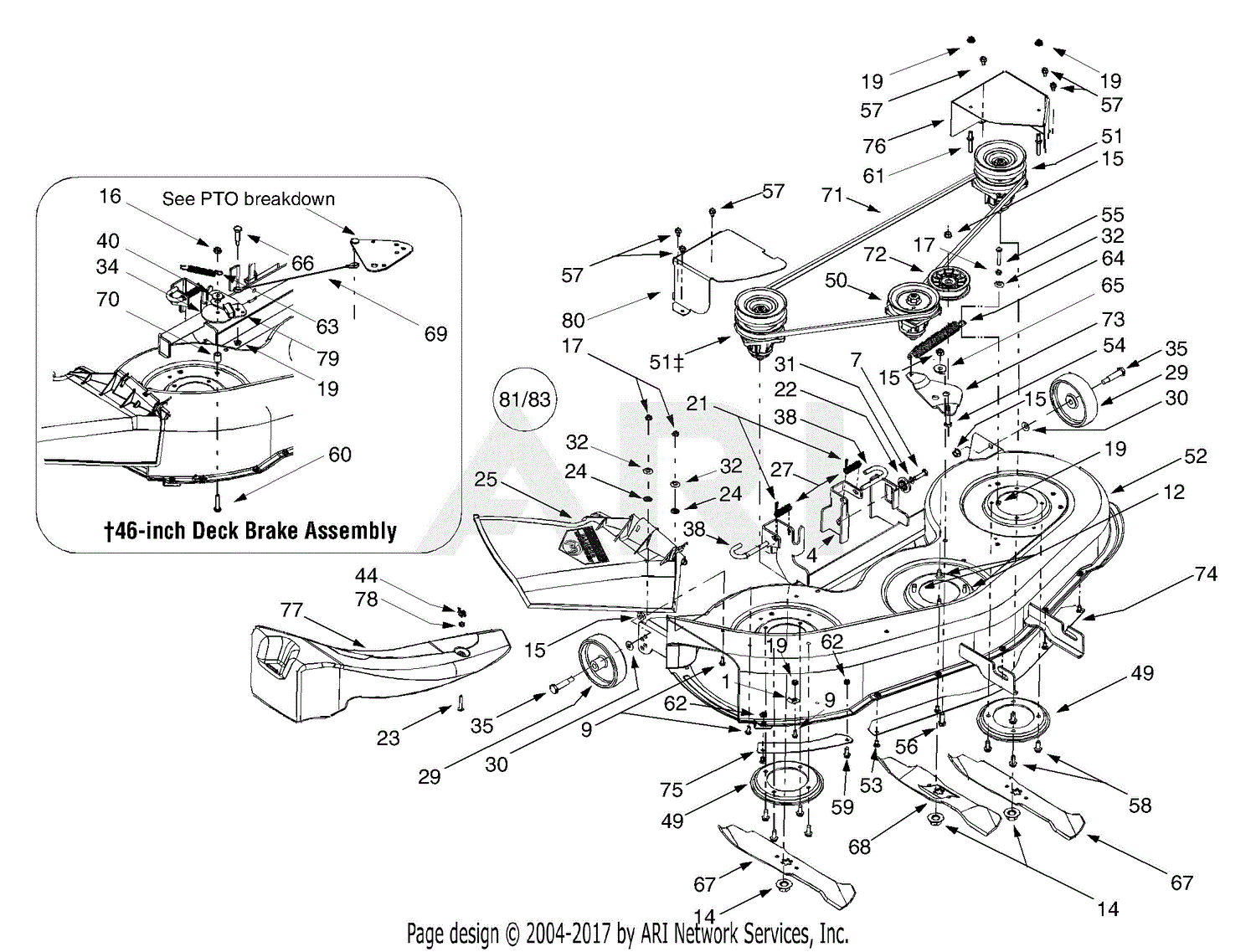 Mtd 13au604h401  2001  Parts Diagram For 46