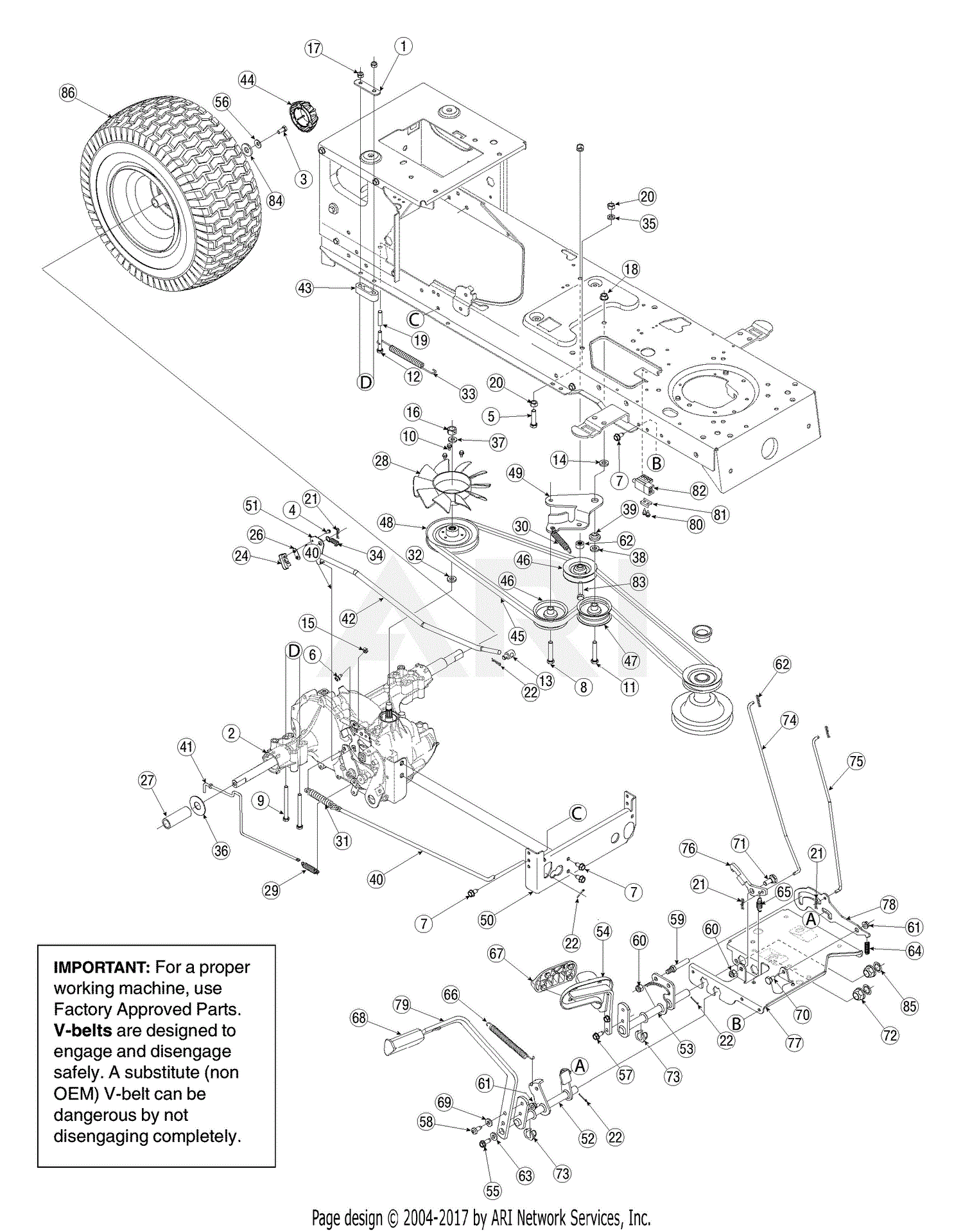 Cub Cadet 1040 Drive Belt Diagram ADA