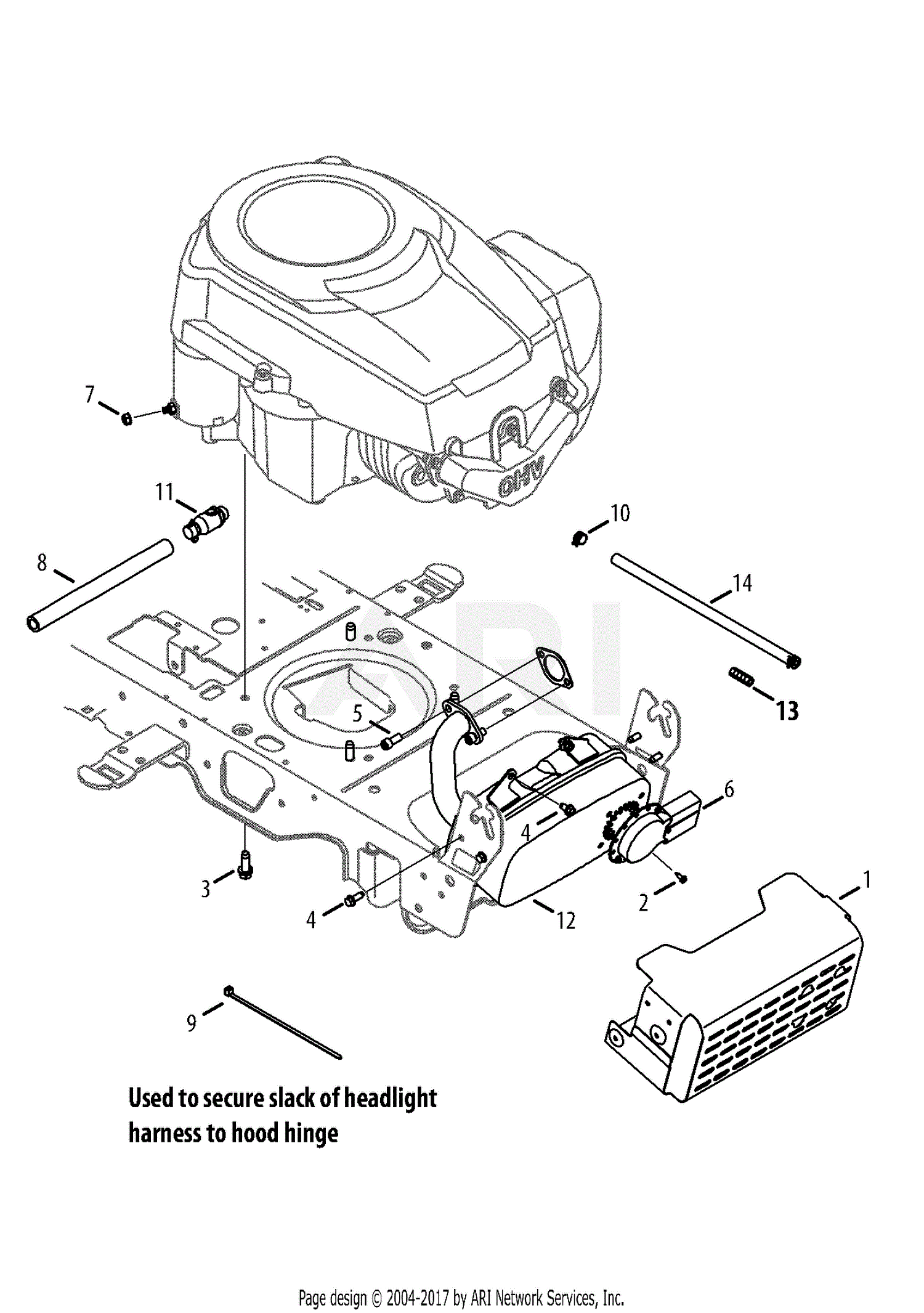 Mtd 13ax915t001  2013  Parts Diagram For Engine Accessories