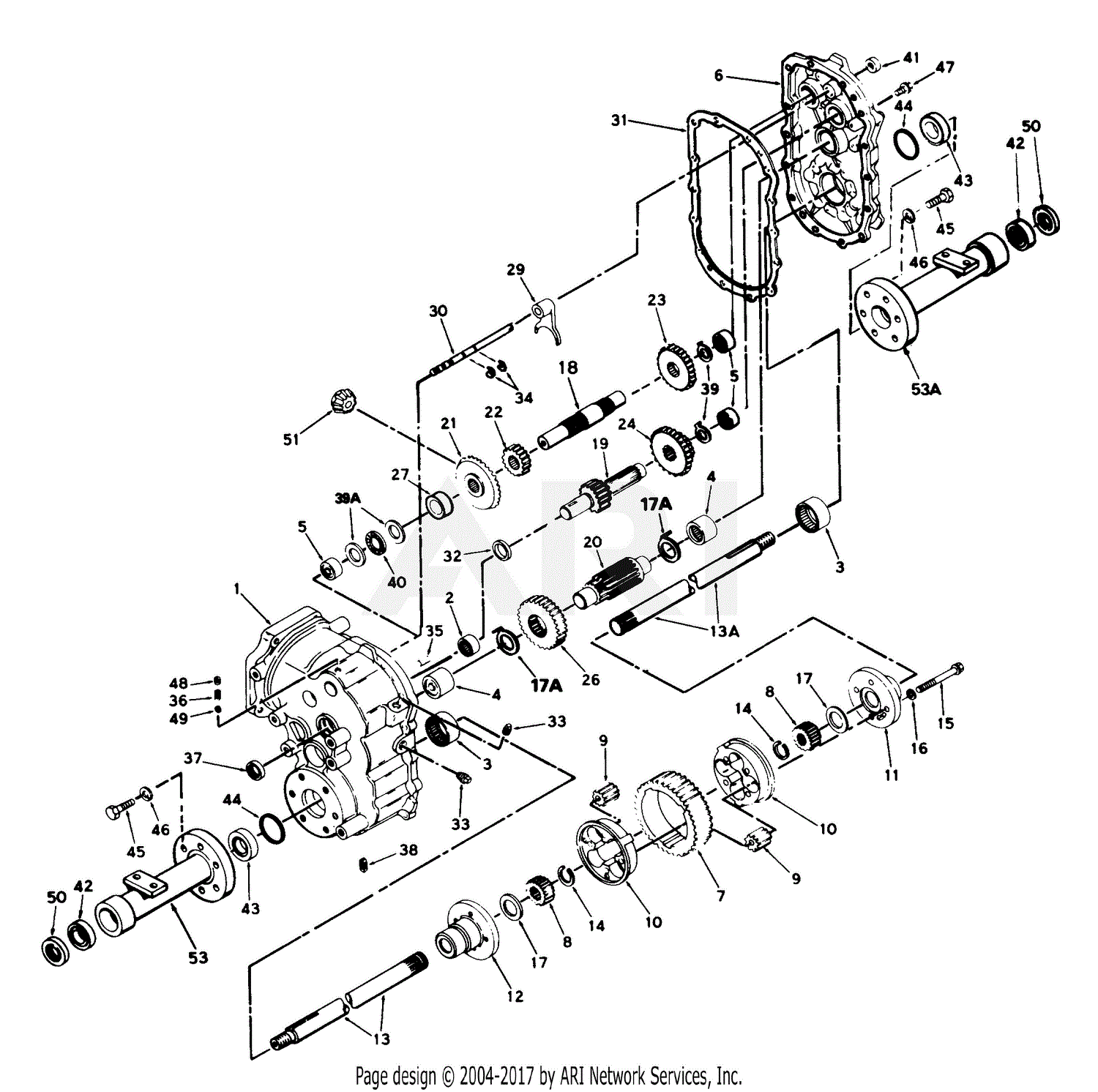 MTD 144998P118 (1994) Parts Diagram for Transaxle