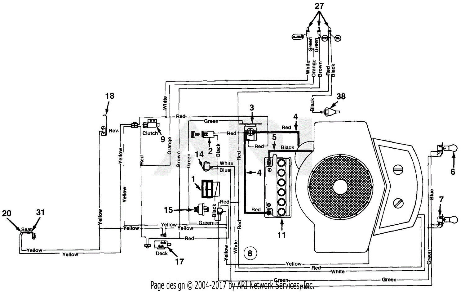 Mtd 144z834p401  1994  Parts Diagram For Electrical  Switches