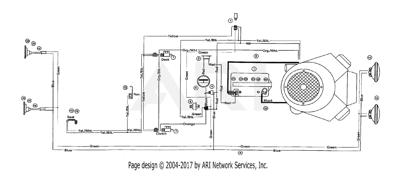 MTD 14A-999-401 (1998) Parts Diagram for Electrical/Switches