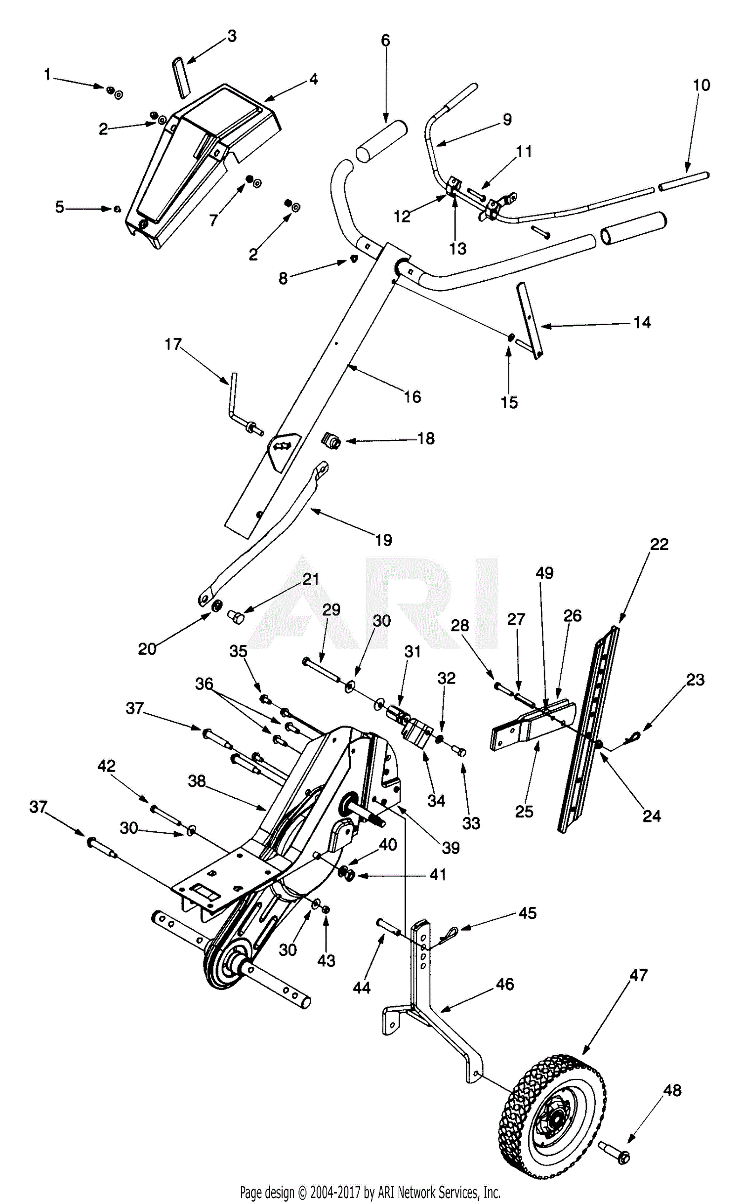 MTD 21A-394-401 (2000) Parts Diagram for General Assembly