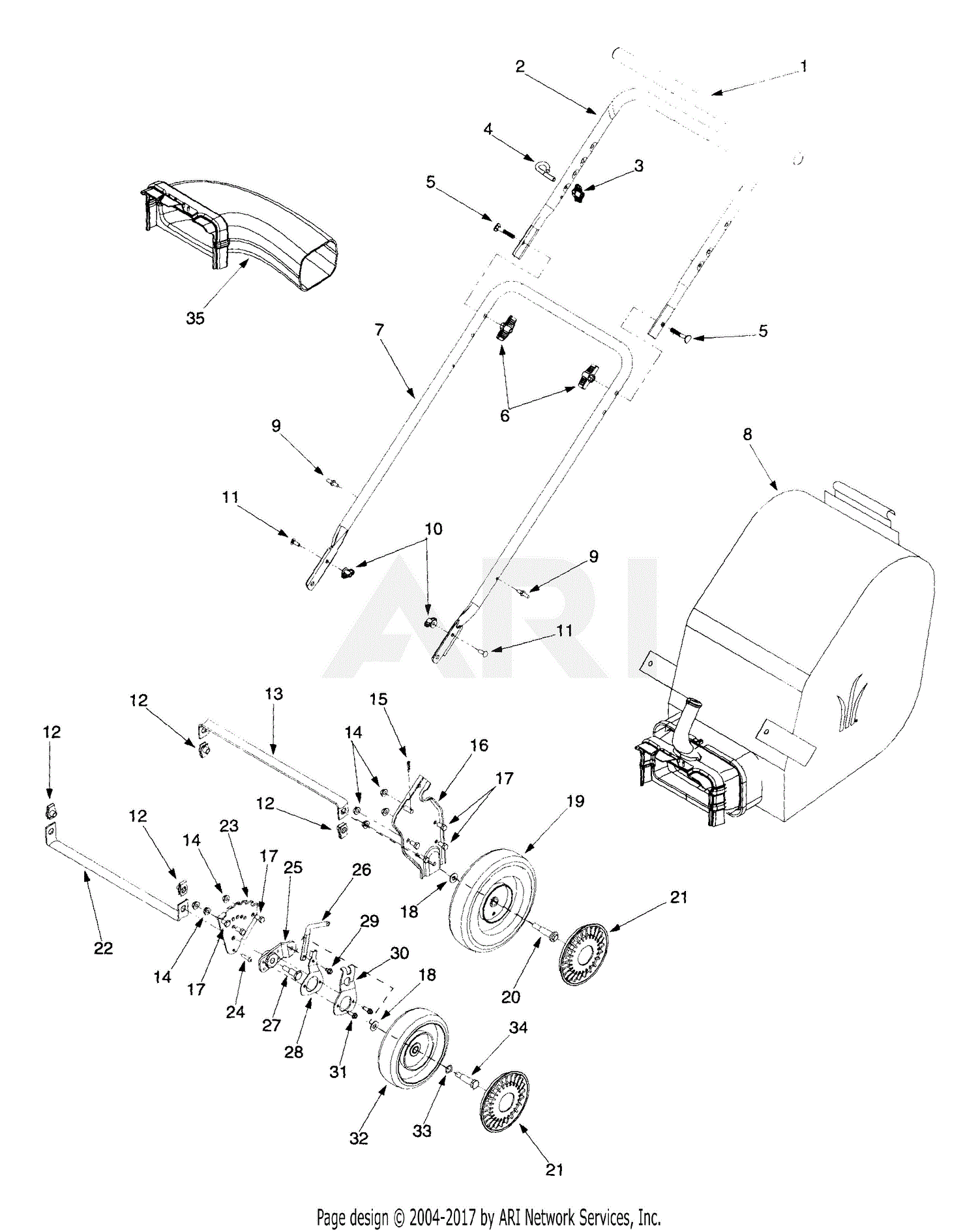 Mtd 24a-020d401 (1999) Parts Diagram For General Assembly