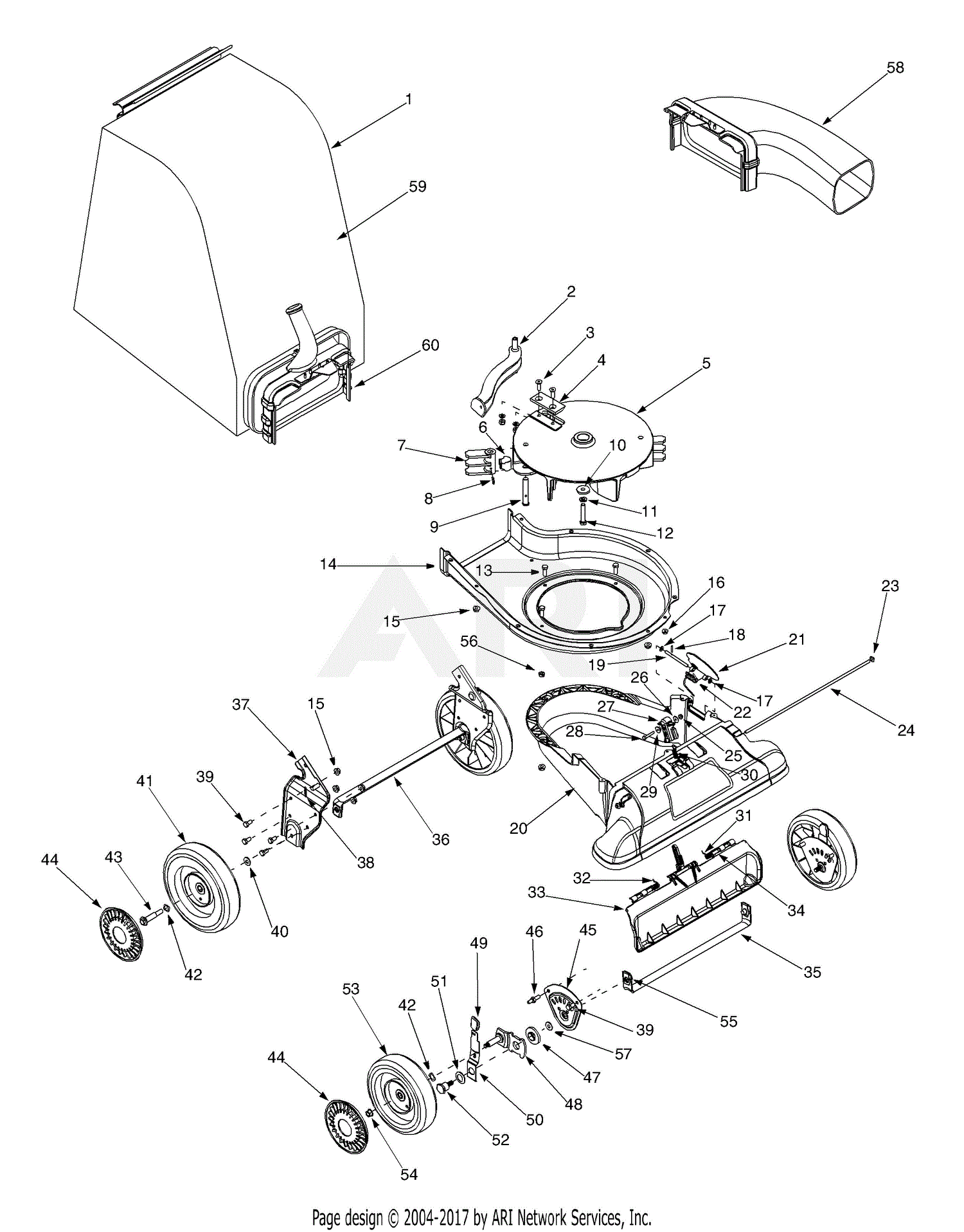 MTD 24A-060F401 (2003) Parts Diagram for Impeller