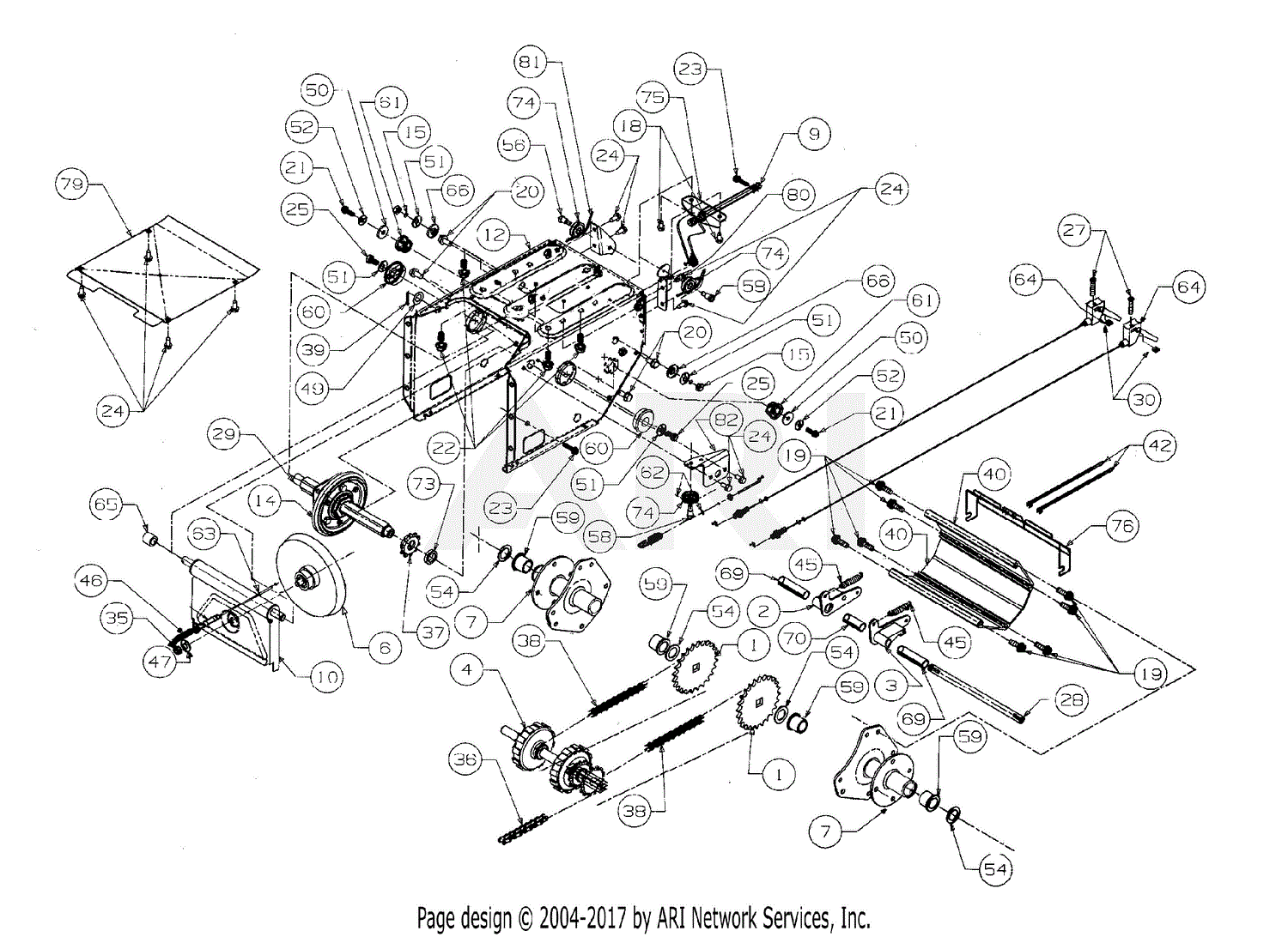 MTD 31AE753F401 (1998) Parts Diagram for Drive I