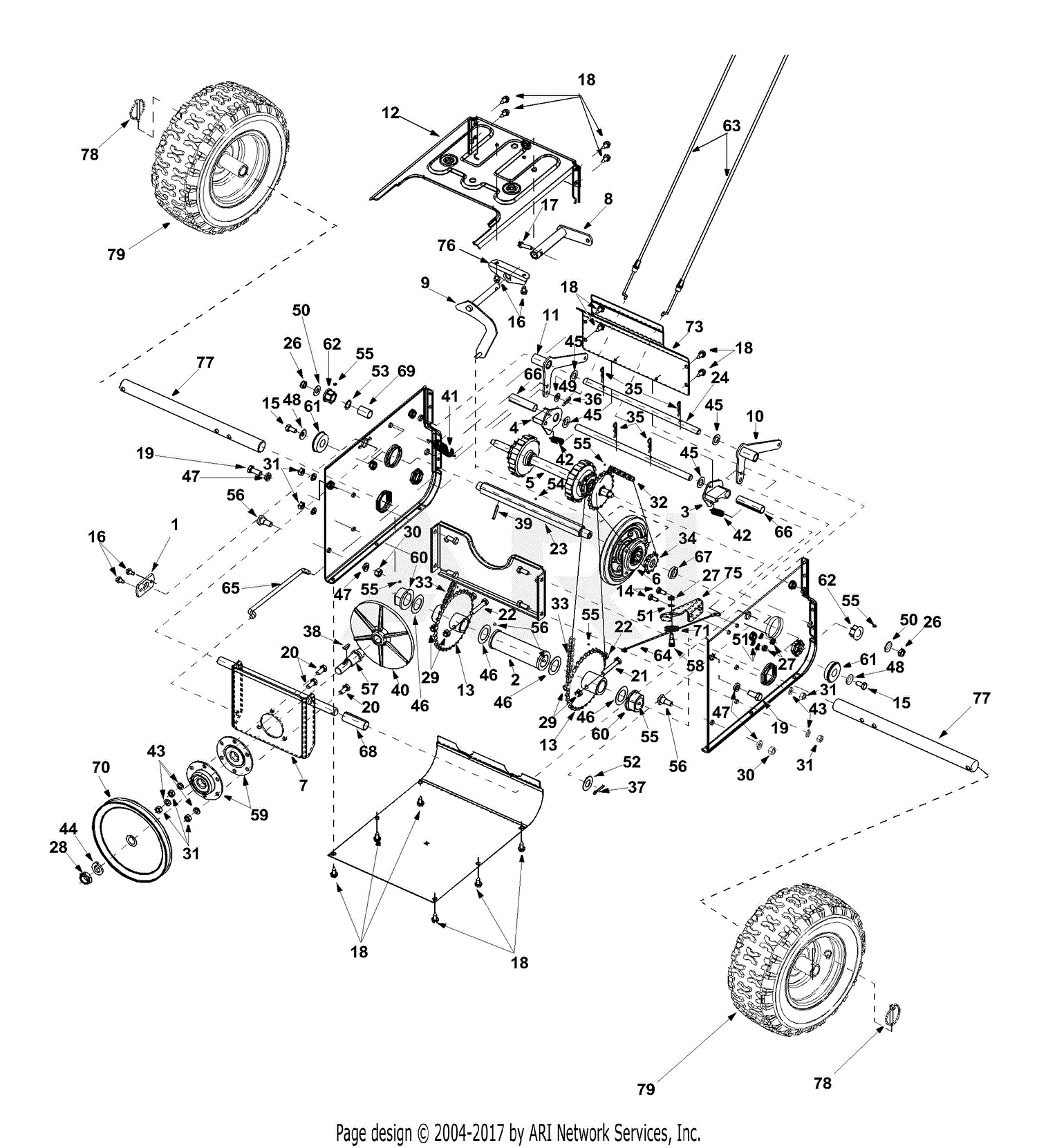 MTD 31AE993I401 (2001) Parts Diagram for Drive Assembly