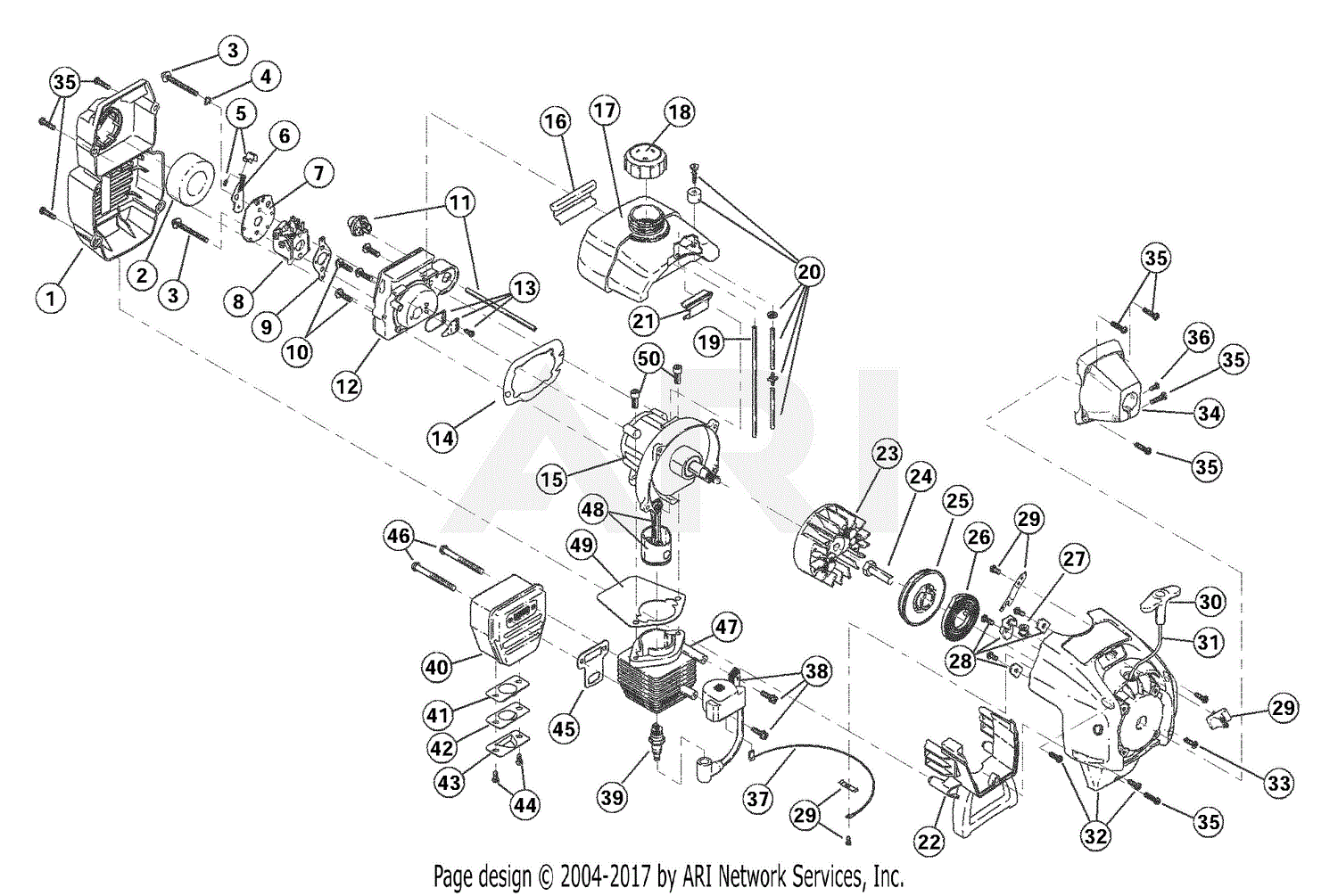 MTD YM1500 41ADY15G701 41ADY15G701 YM1500 Parts Diagram for Engine