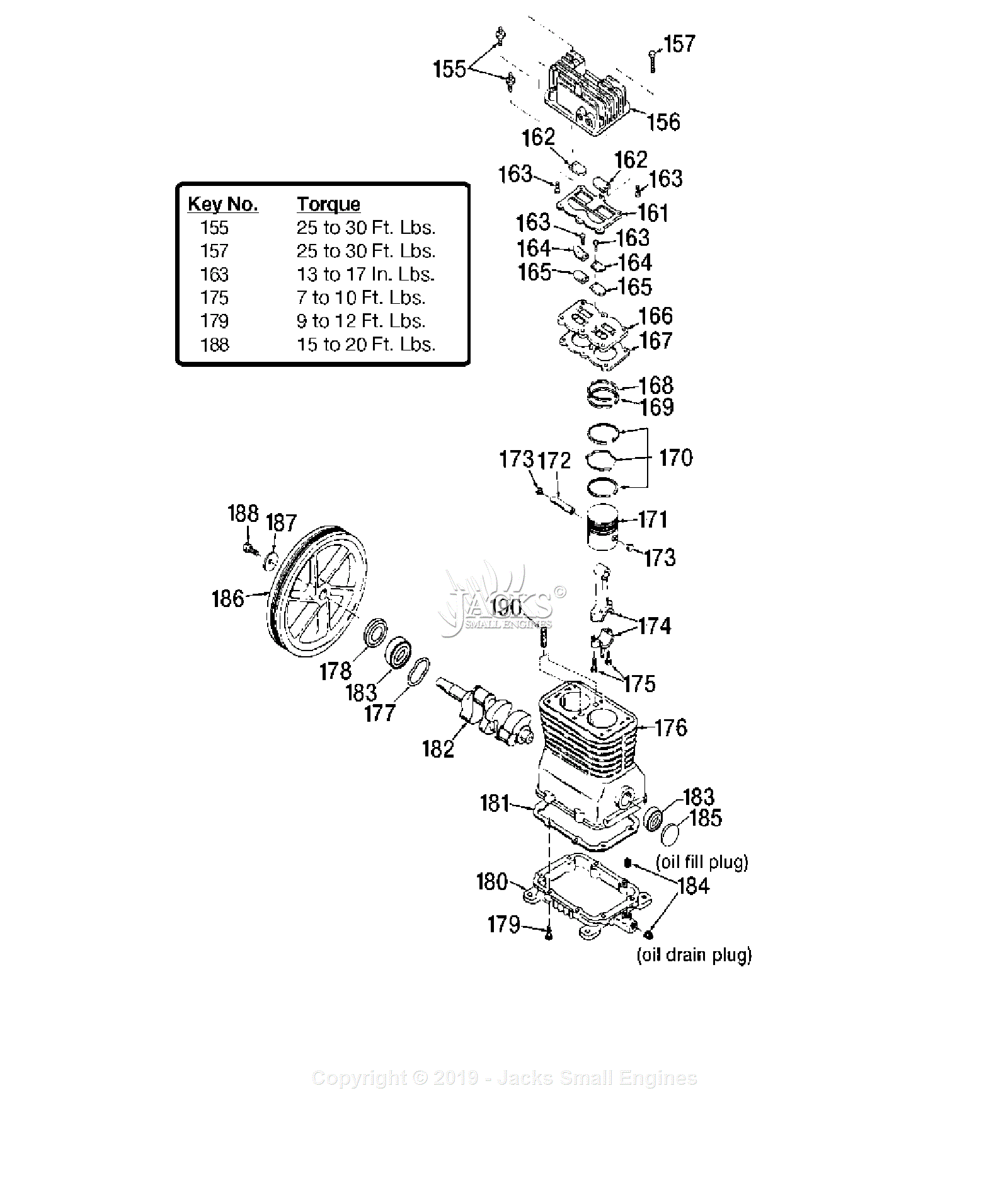 Devilbiss ACBL5G20 Type 3 Parts Diagram for Pump Assembly