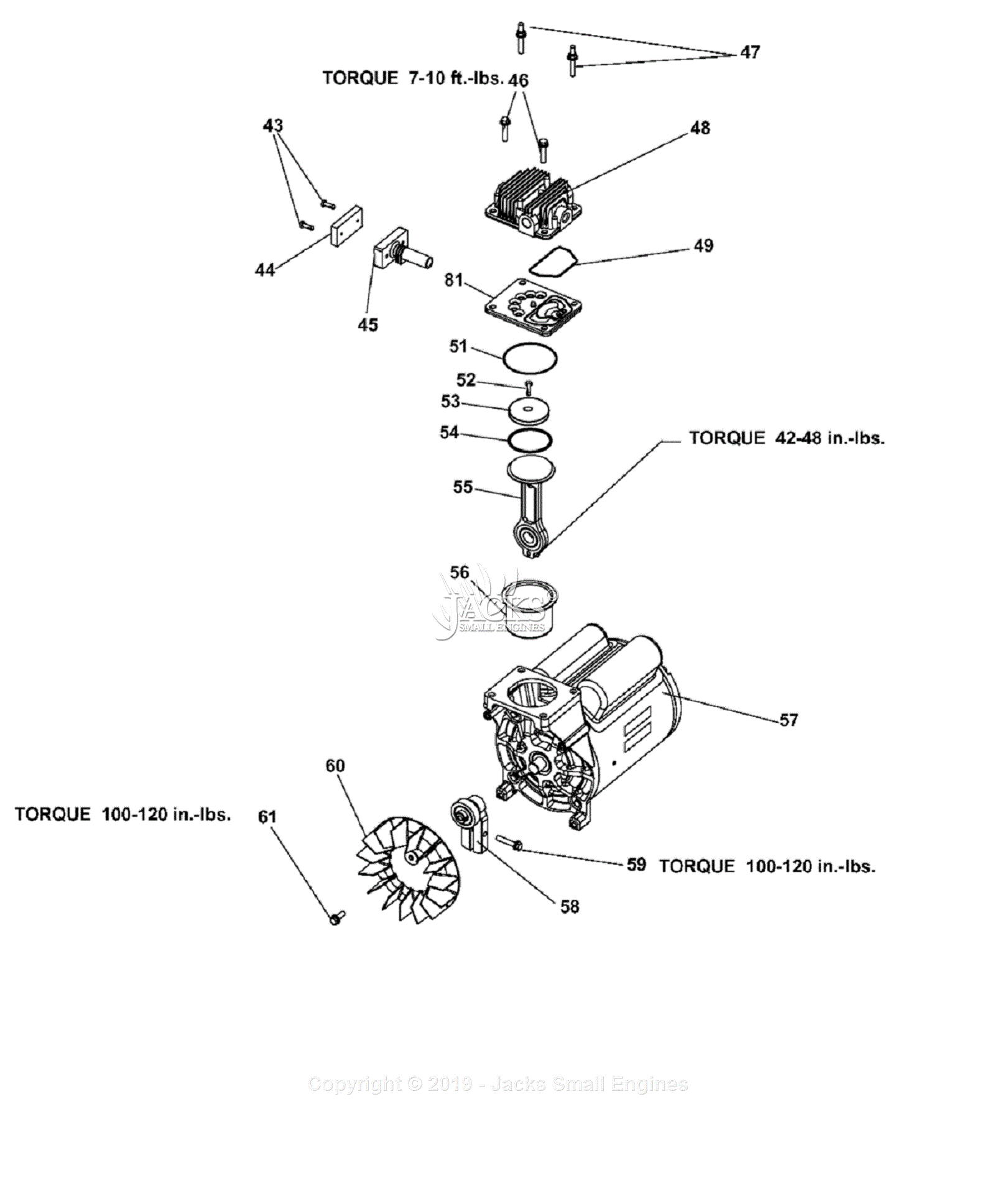 Devilbiss DAC-7128 Type 2 Parts Diagram for Pump Assembly