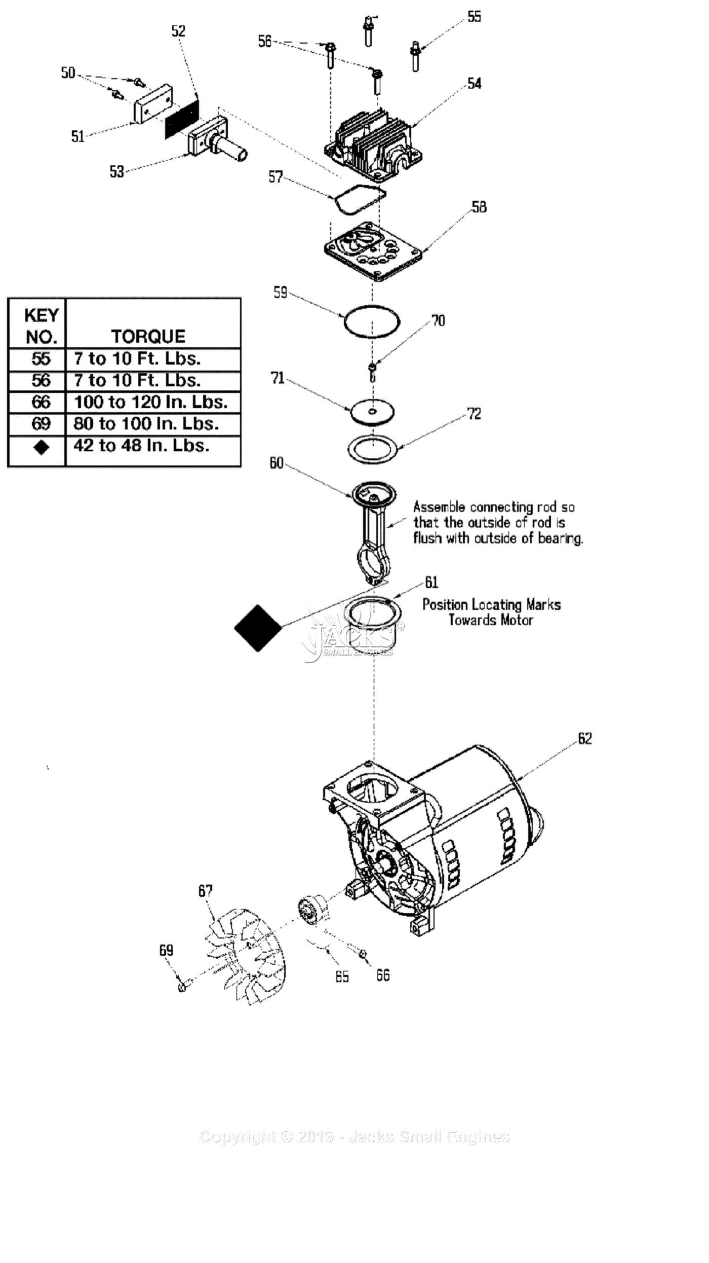 Devilbiss DF5020 Parts Diagram for Pump Assembly