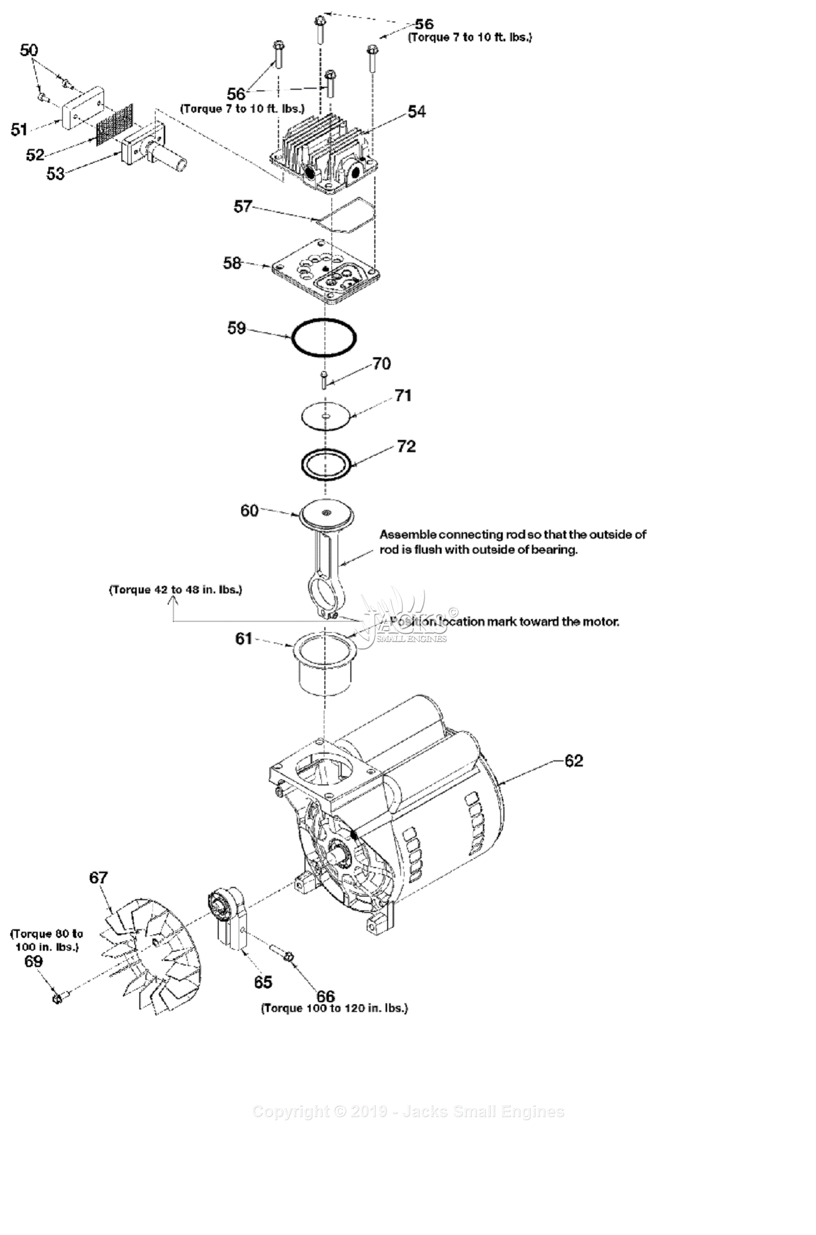 Devilbiss IRFB5520VP-WK Type 1 Parts Diagram For Pump Assembly