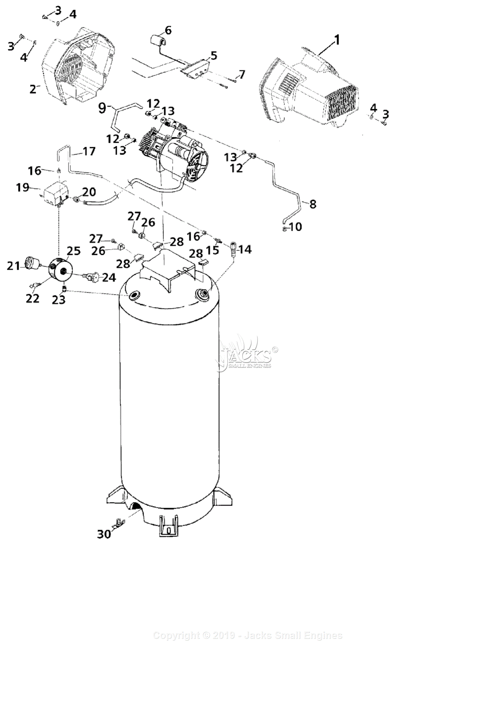 Devilbiss RAFCTV660V Type 3 Parts Diagram For Assembly