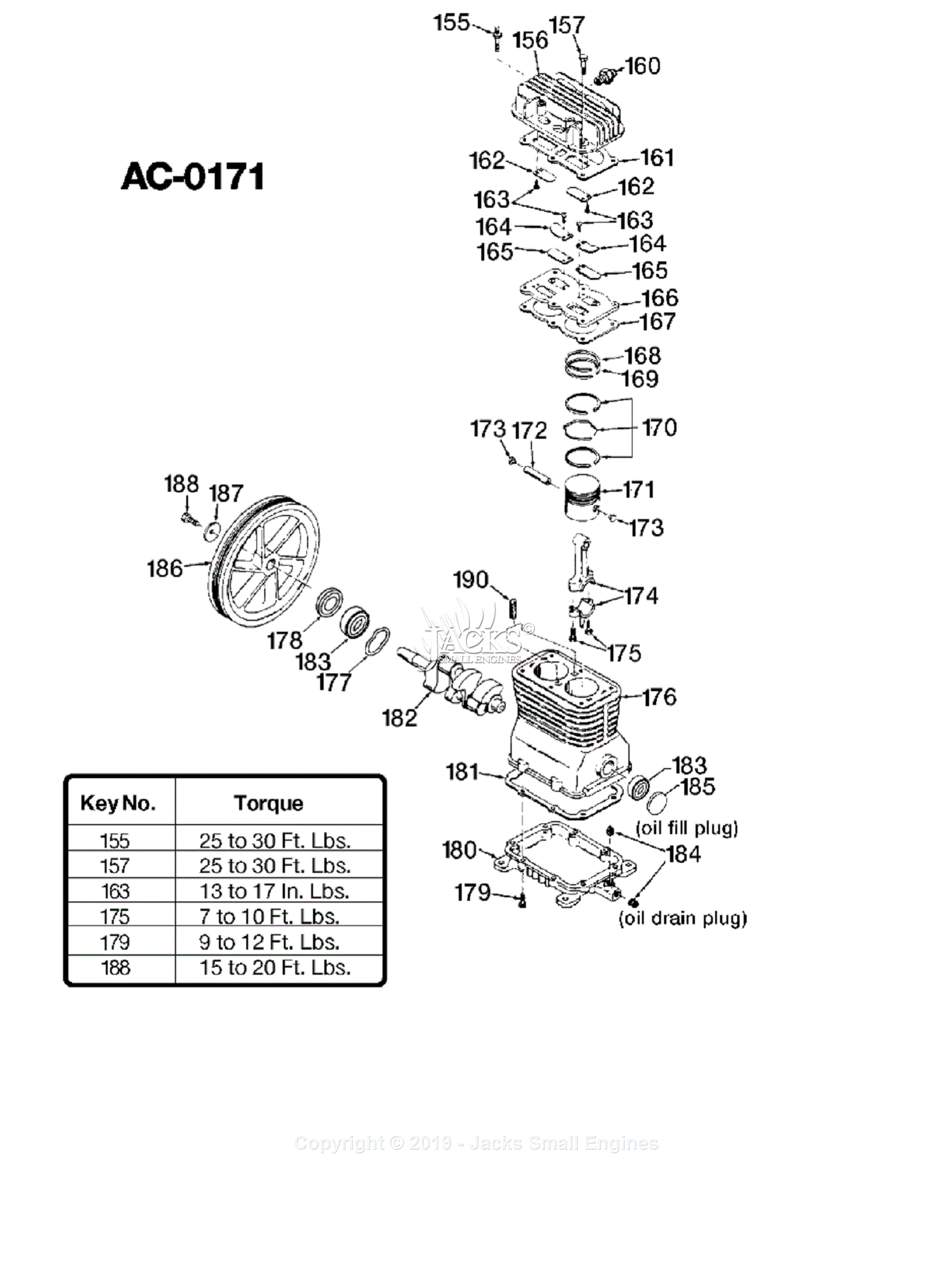 Devilbiss RAL6560V Parts Diagram for Pump Assembly