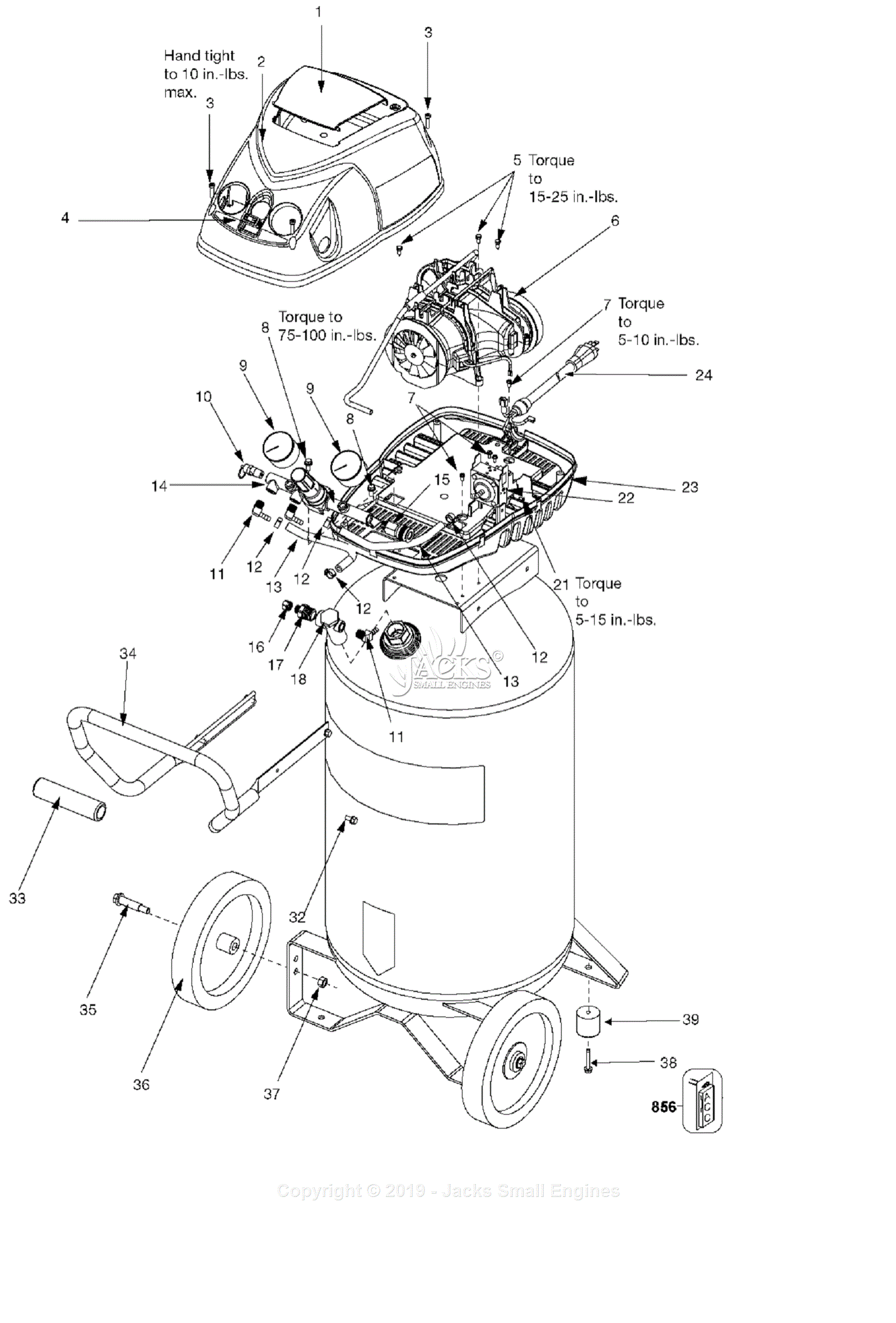 Devilbiss Y6020-WK Type 0 Parts Diagram for Assembly