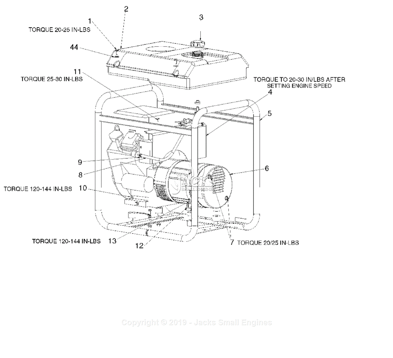 Devilbiss GBV7000 Type 3 Parts Diagram for Assembly 1