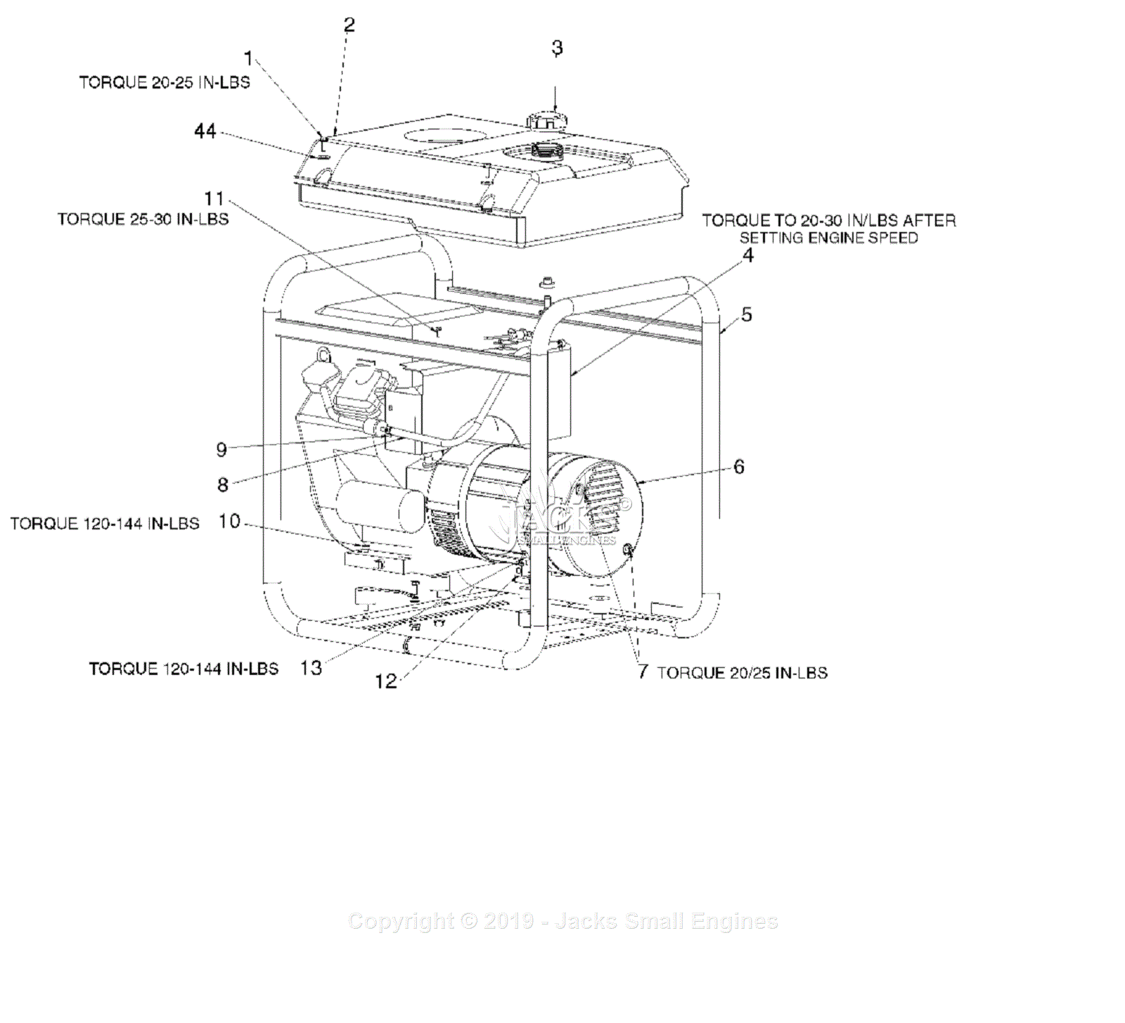 Devilbiss GBV7010 Type 2 Parts Diagram for Assembly 1