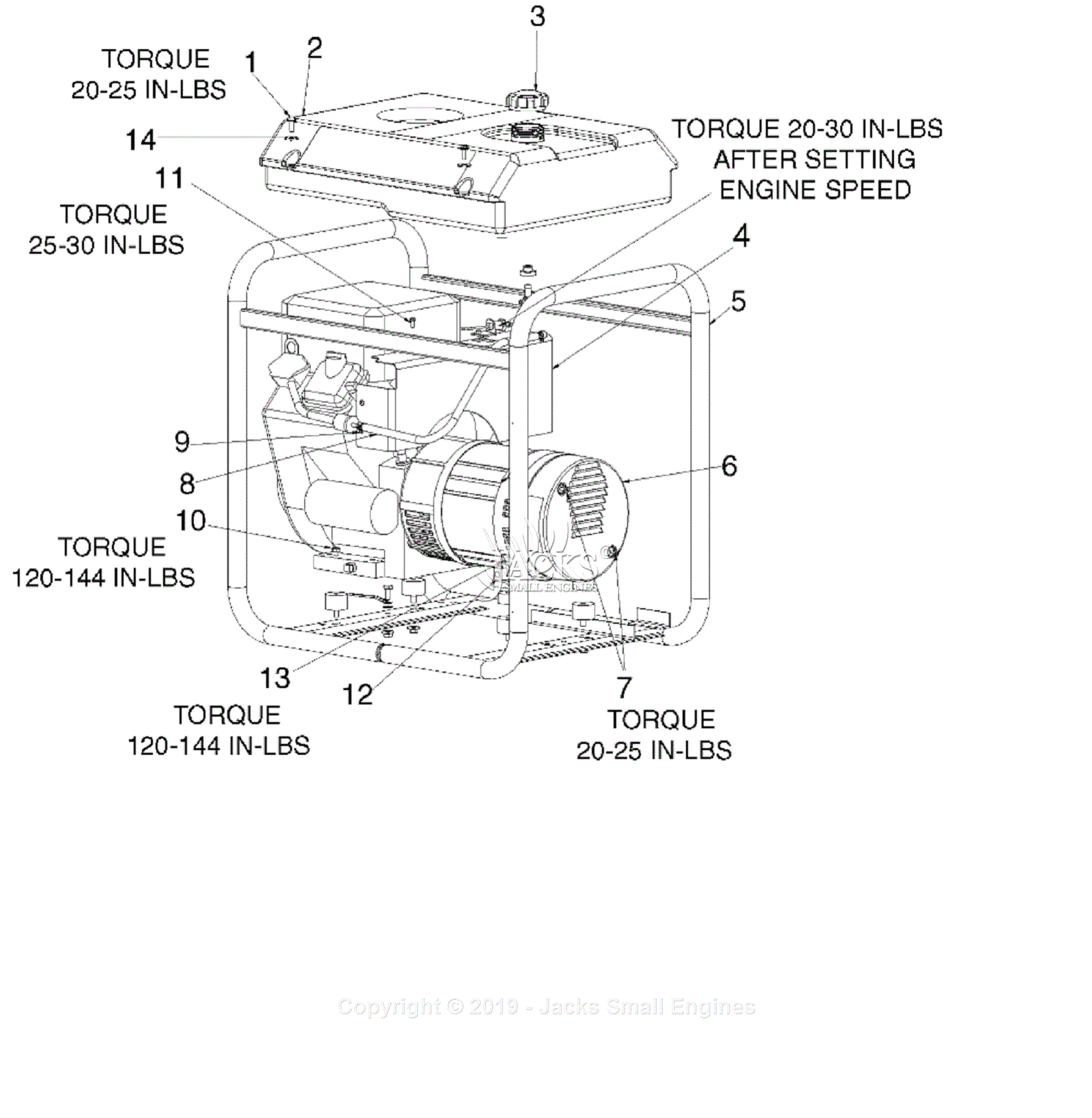 Devilbiss GBVE8000-WK Type 1 Parts Diagram for Assembly 1