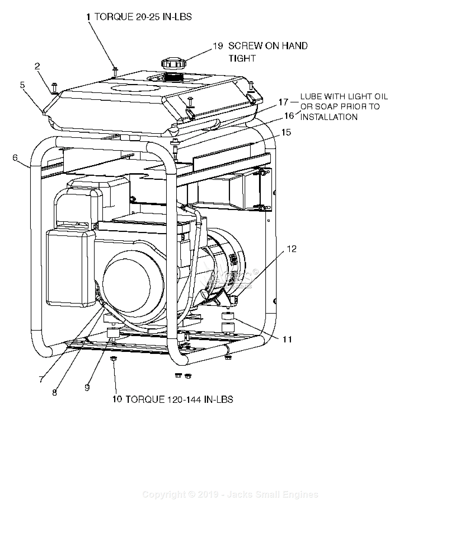 Devilbiss GBVF5000 Type 1 Parts Diagram for Assembly 1