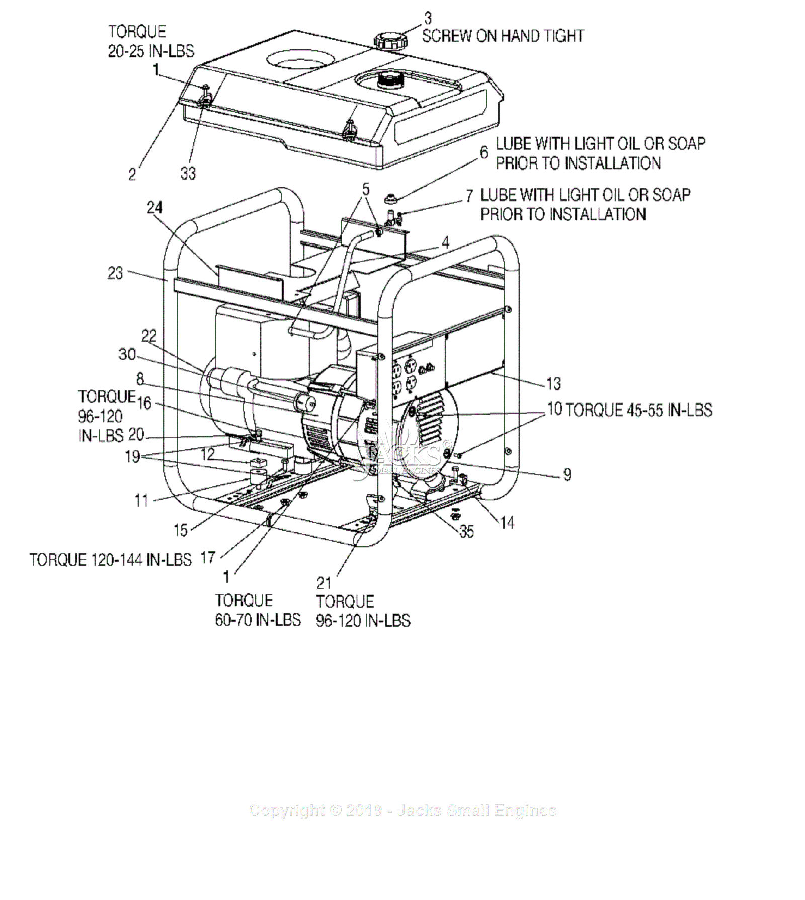 Devilbiss GT5250-WK Type 2 Parts Diagram for Assembly