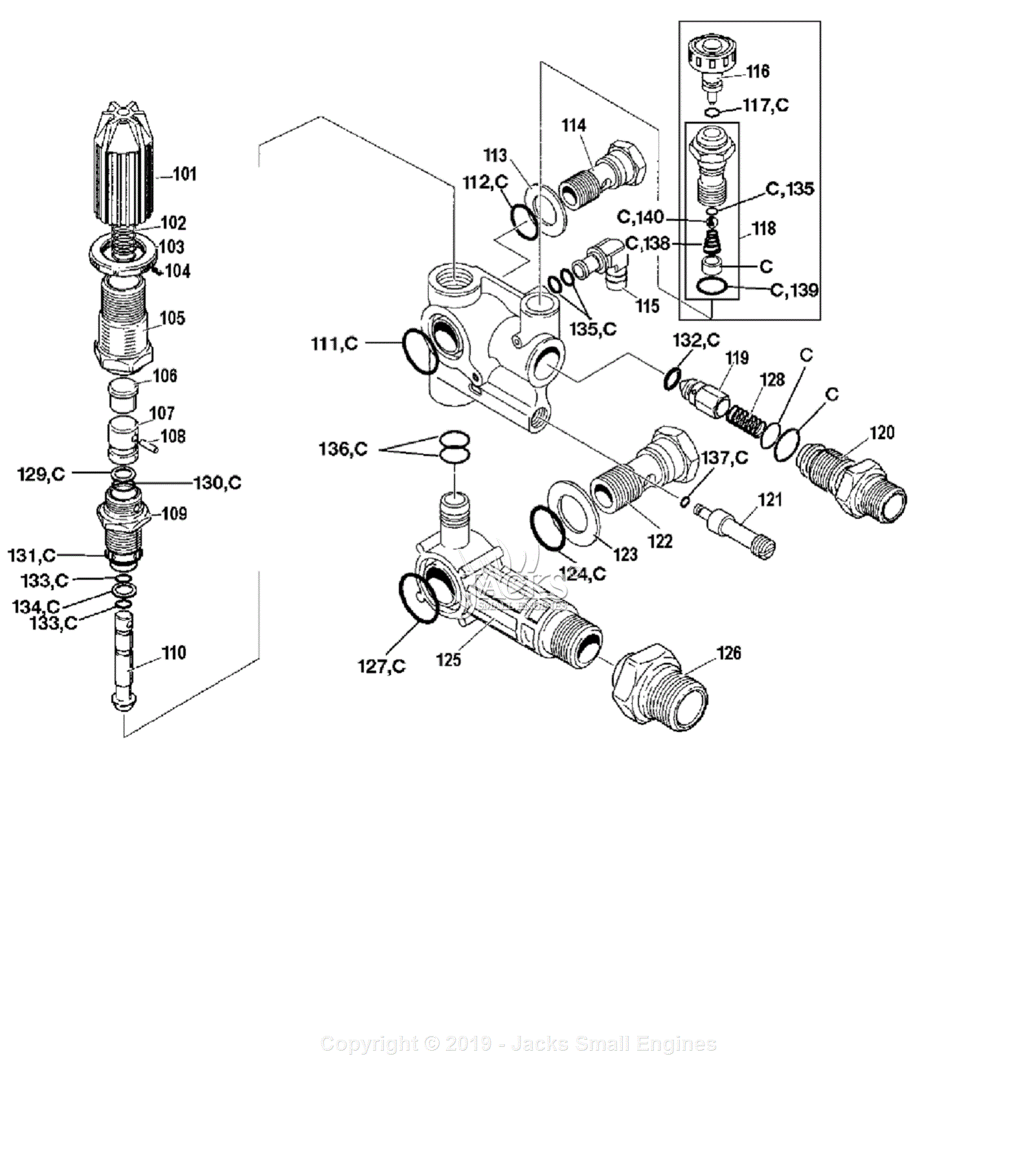 Devilbiss 37802 Parts Diagram for Unloader Assembly