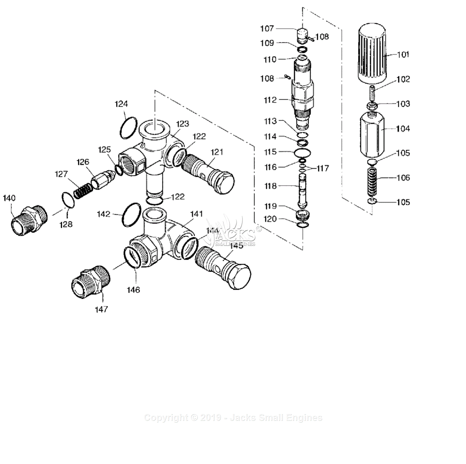 Devilbiss EXHP2630 Type 2 Parts Diagram for Unloader Assembly