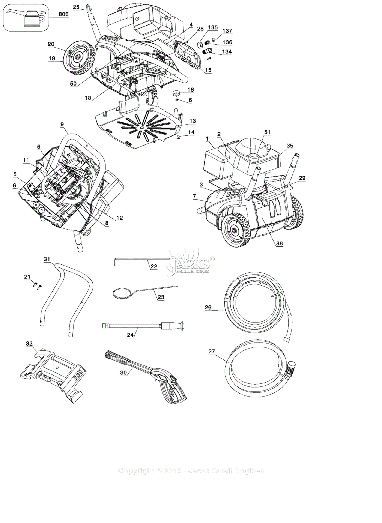 Devilbiss VR2522 Parts Diagram for Assembly