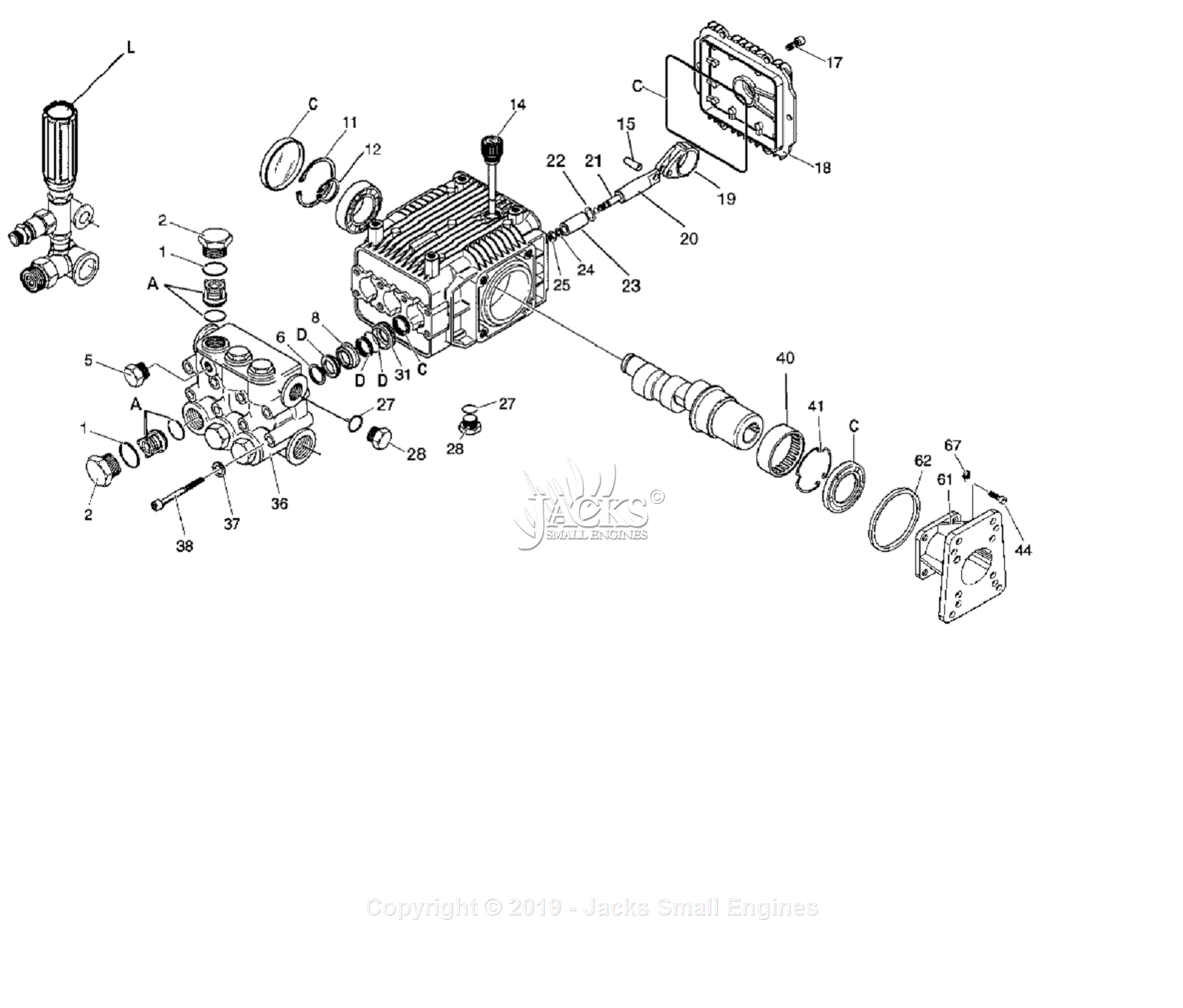 Devilbiss WGC2731 Parts Diagram for Pump Assembly