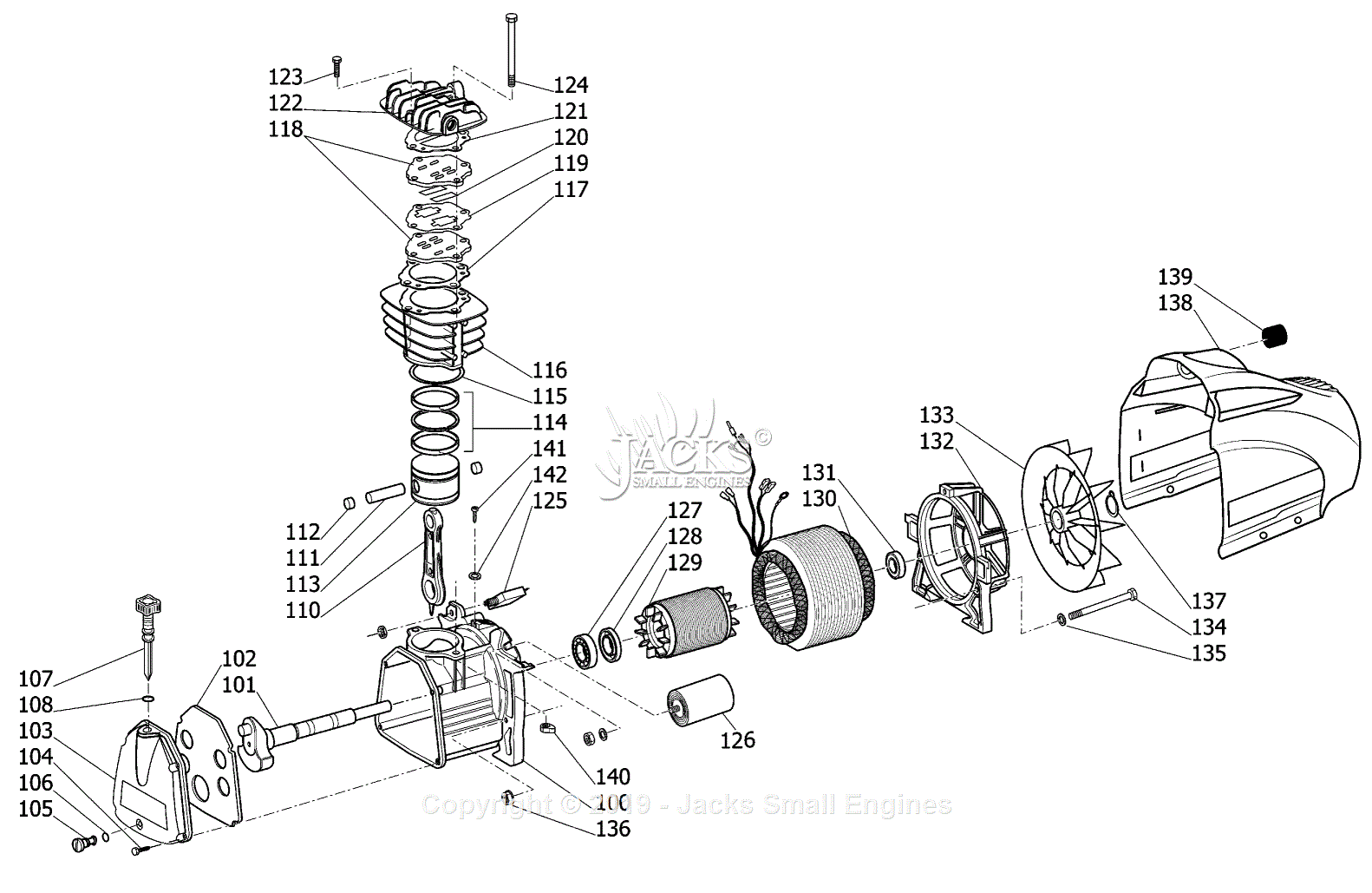 Dewalt D55151 Type 4 Parts Diagram for Pump