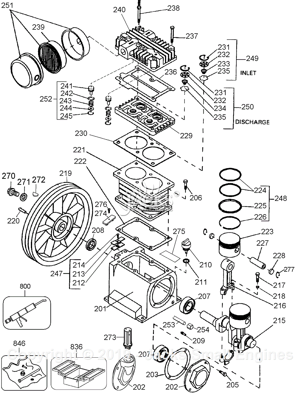 Dewalt D55270 Type 1 Parts Diagram for Pump