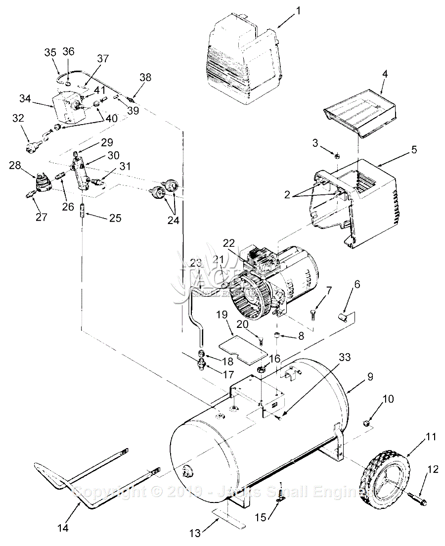 Dewalt IRF3520 Parts Diagram for Air Compressor