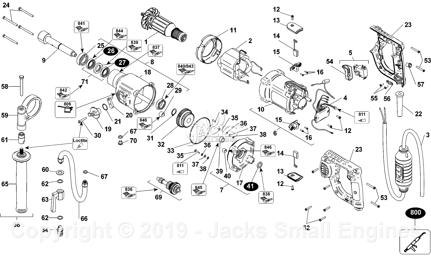 Dewalt D21582KQS Parts Diagram for Drill