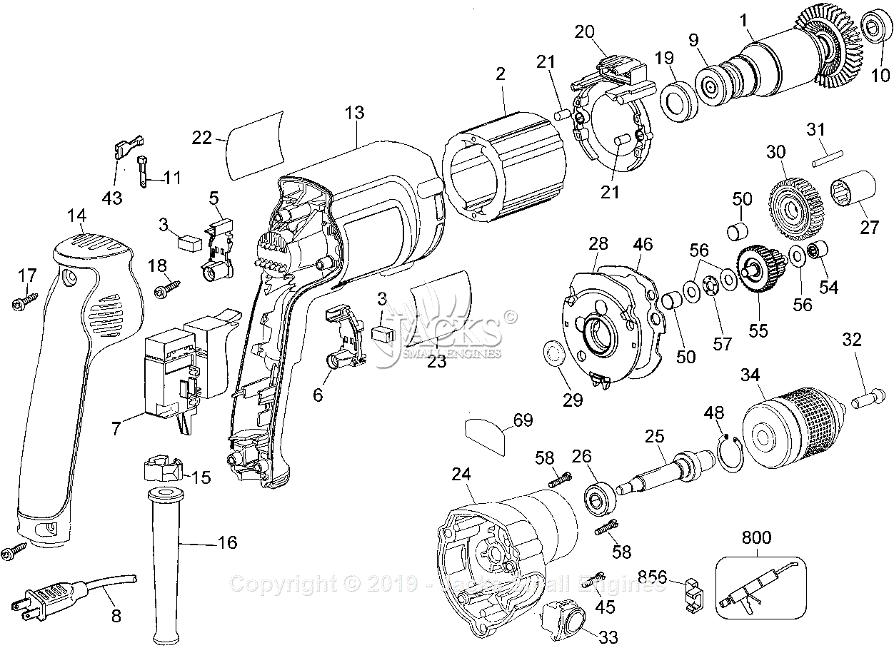 Dewalt DW226 Parts Diagram for Drill