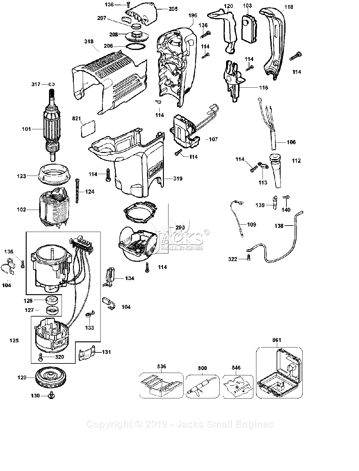 Dewalt D25550K 2) Parts Diagram HAMMER DRILL ASSEMBLY