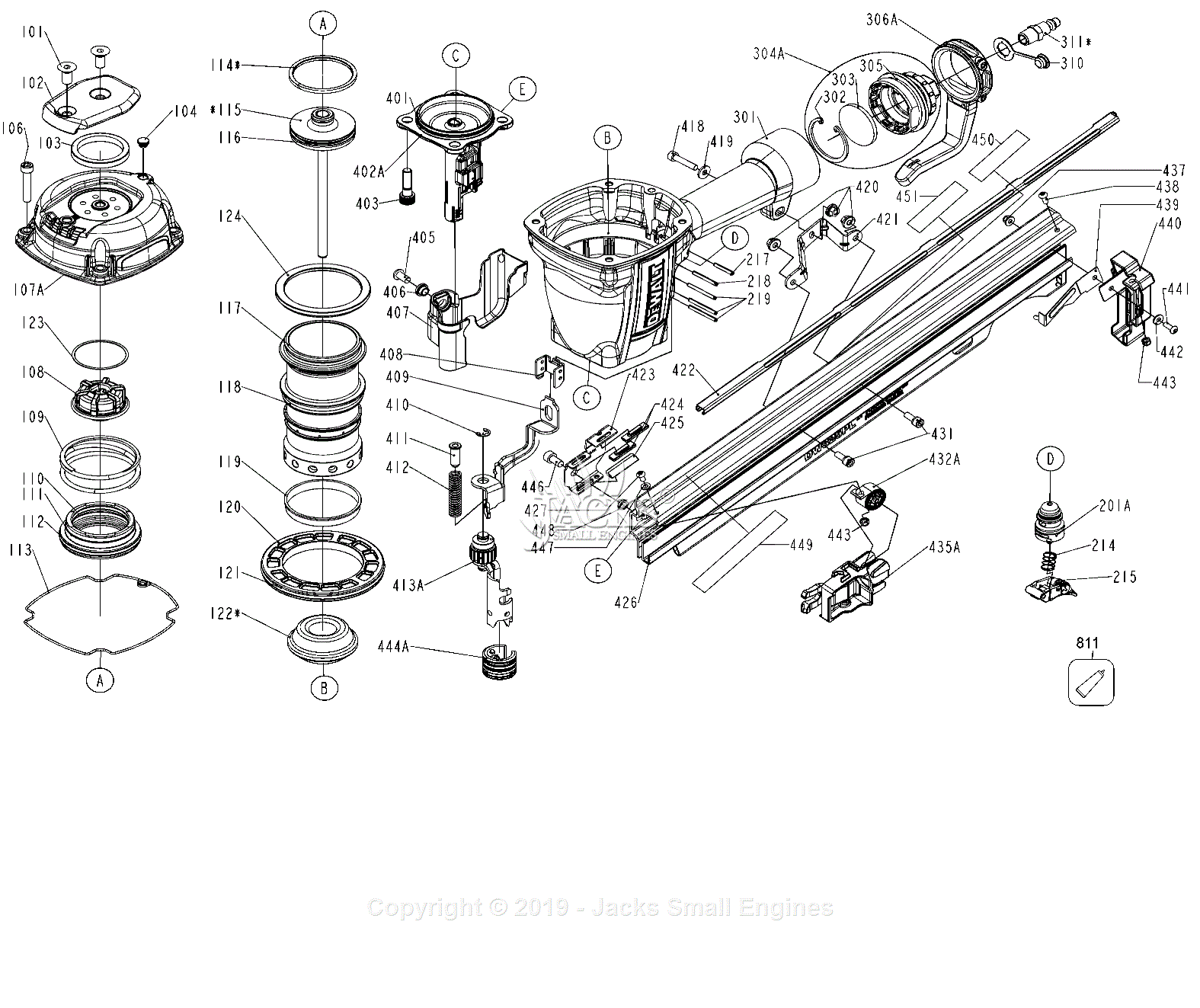 Dewalt DW325PL Type 0 Parts Diagram for DEFAULT