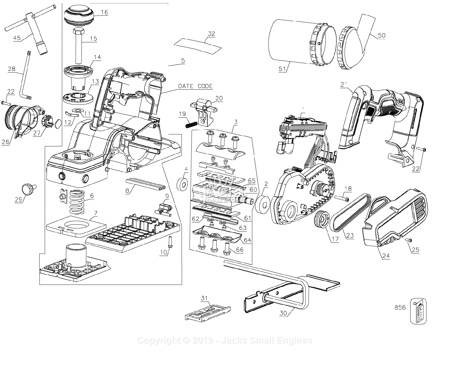 Dewalt DCP580B (Type 1) Parts Diagram For DEFAULT