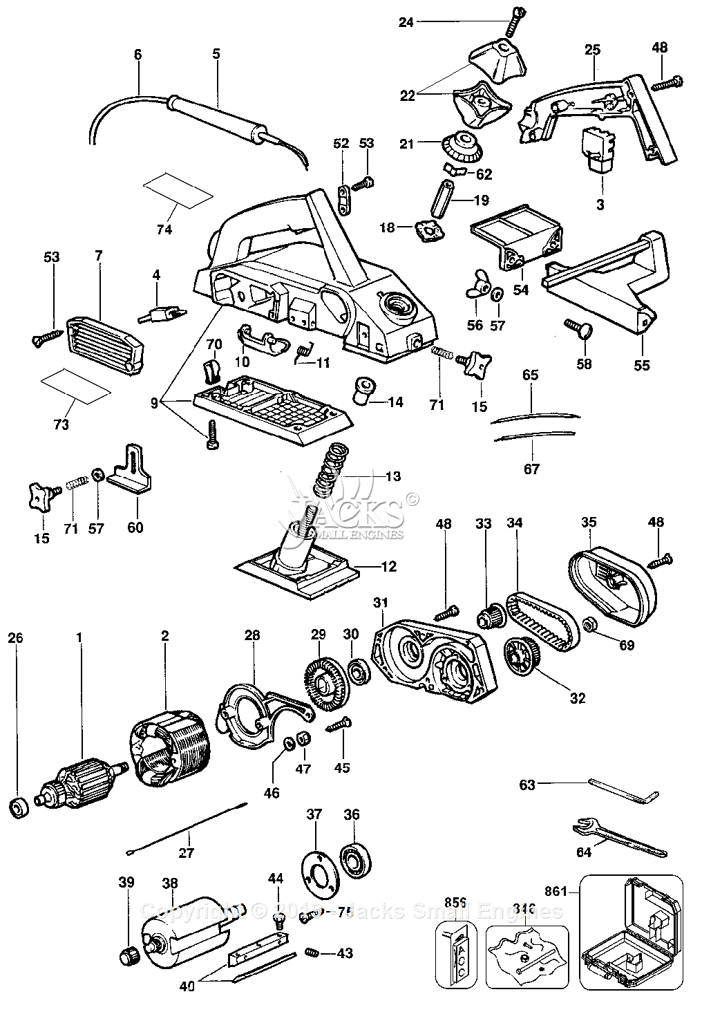 Dewalt DW675 TYPE 4 Parts Diagrams