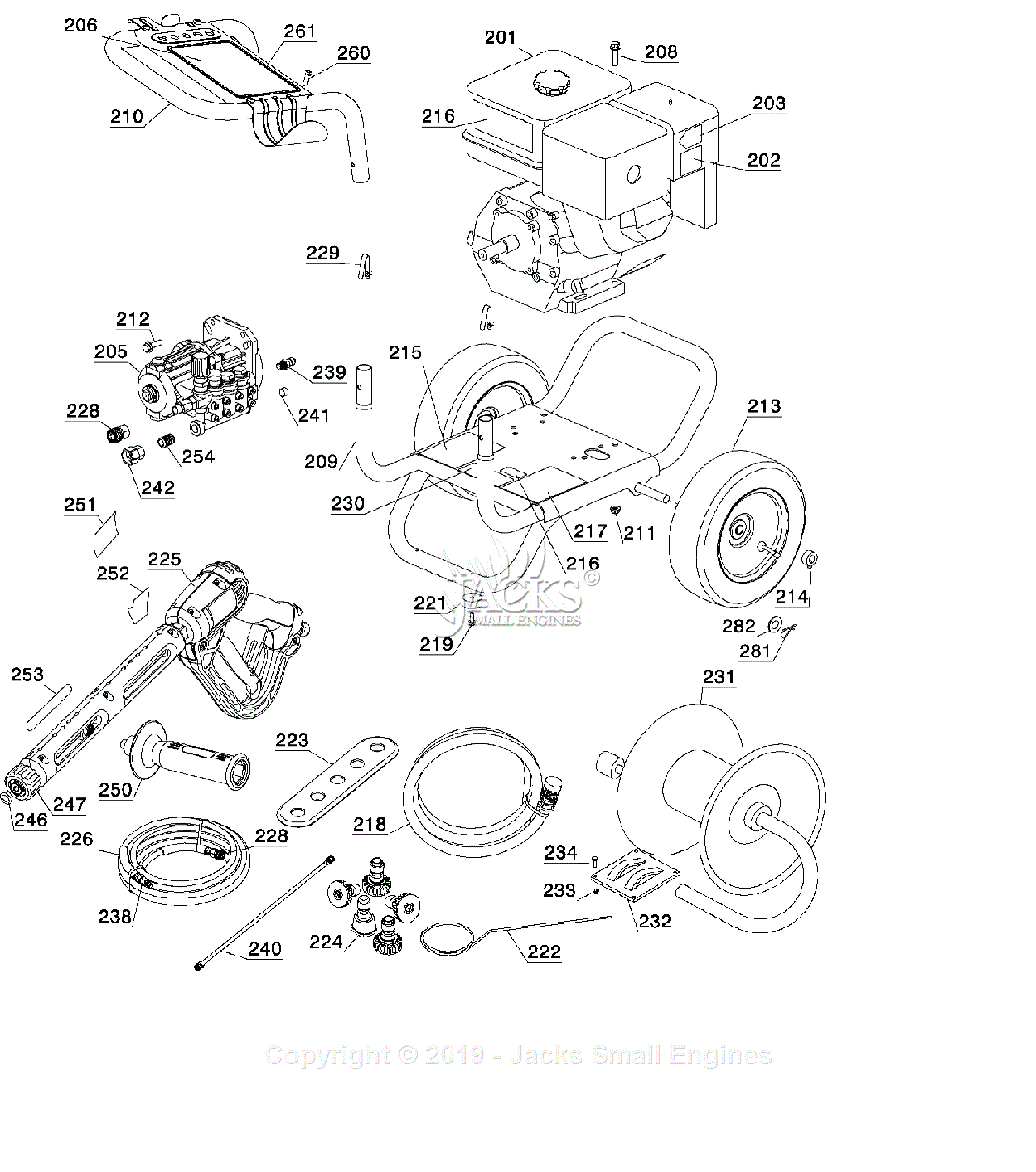 Dewalt DPH3800 Type 1 Parts Diagram for DEFAULT