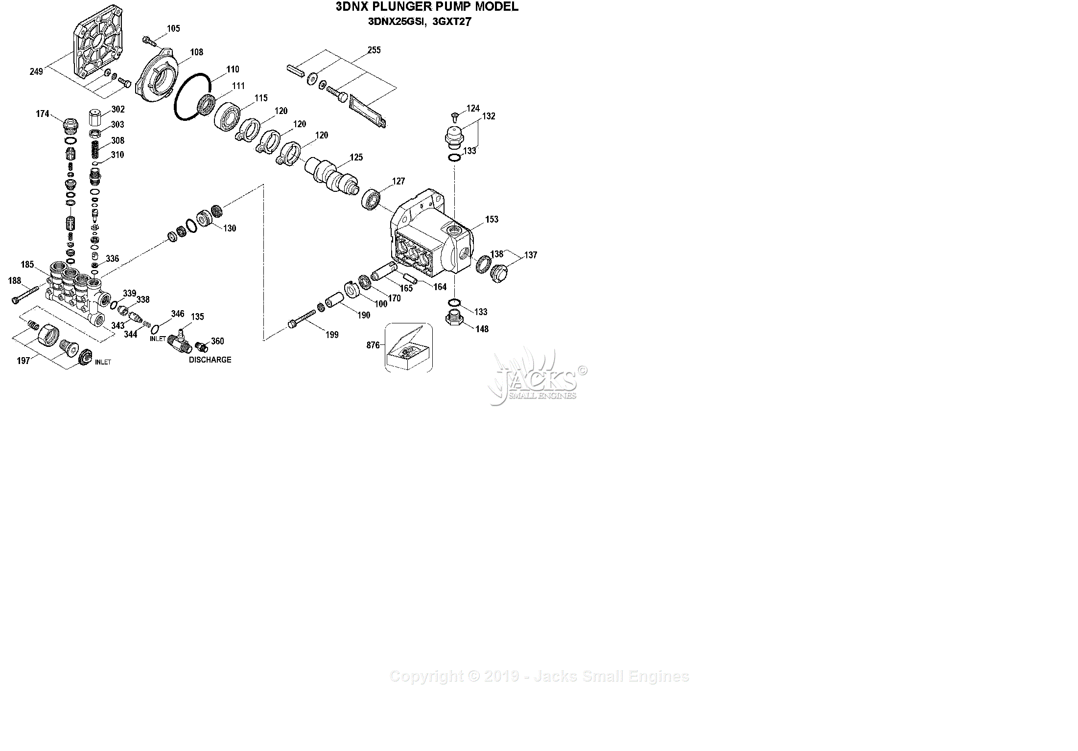 Dewalt DXPW3425 Type Parts Diagram For PUMP