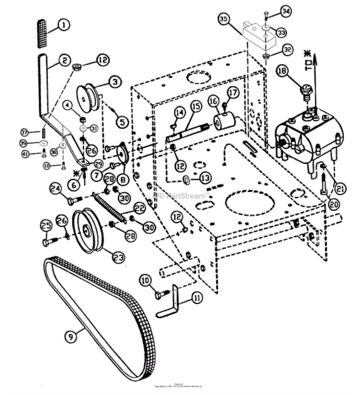 Dixon WALKABOUT COMMERCIAL BELT-DRIVE MOWER 48 (2007) Parts Diagram for